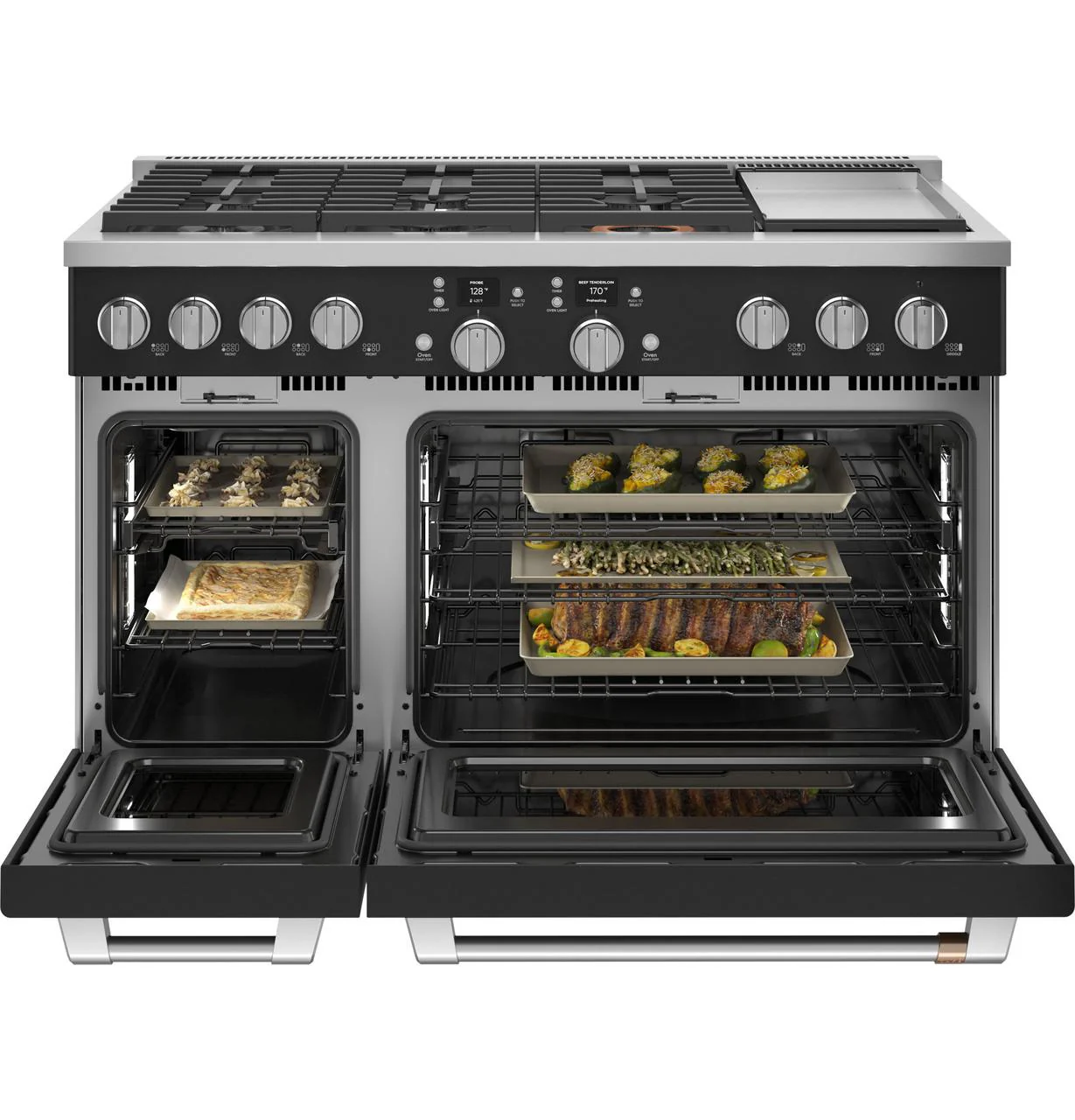 Cafe C2Y486P3TD1 CAF(EBACK)™ 48" Smart Dual-Fuel Commercial-Style Range with 6 Burners and Griddle (Natural Gas) - Image 7