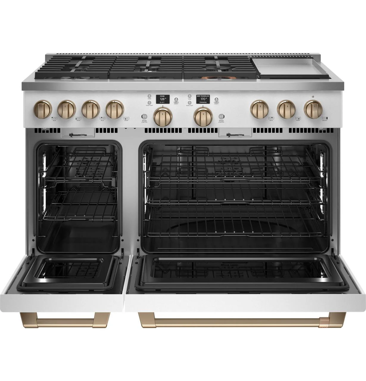 Cafe C2Y486P4TW2 CAF(EBACK)™ 48" Smart Dual-Fuel Commercial-Style Range with 6 Burners and Griddle (Natural Gas) - Image 2