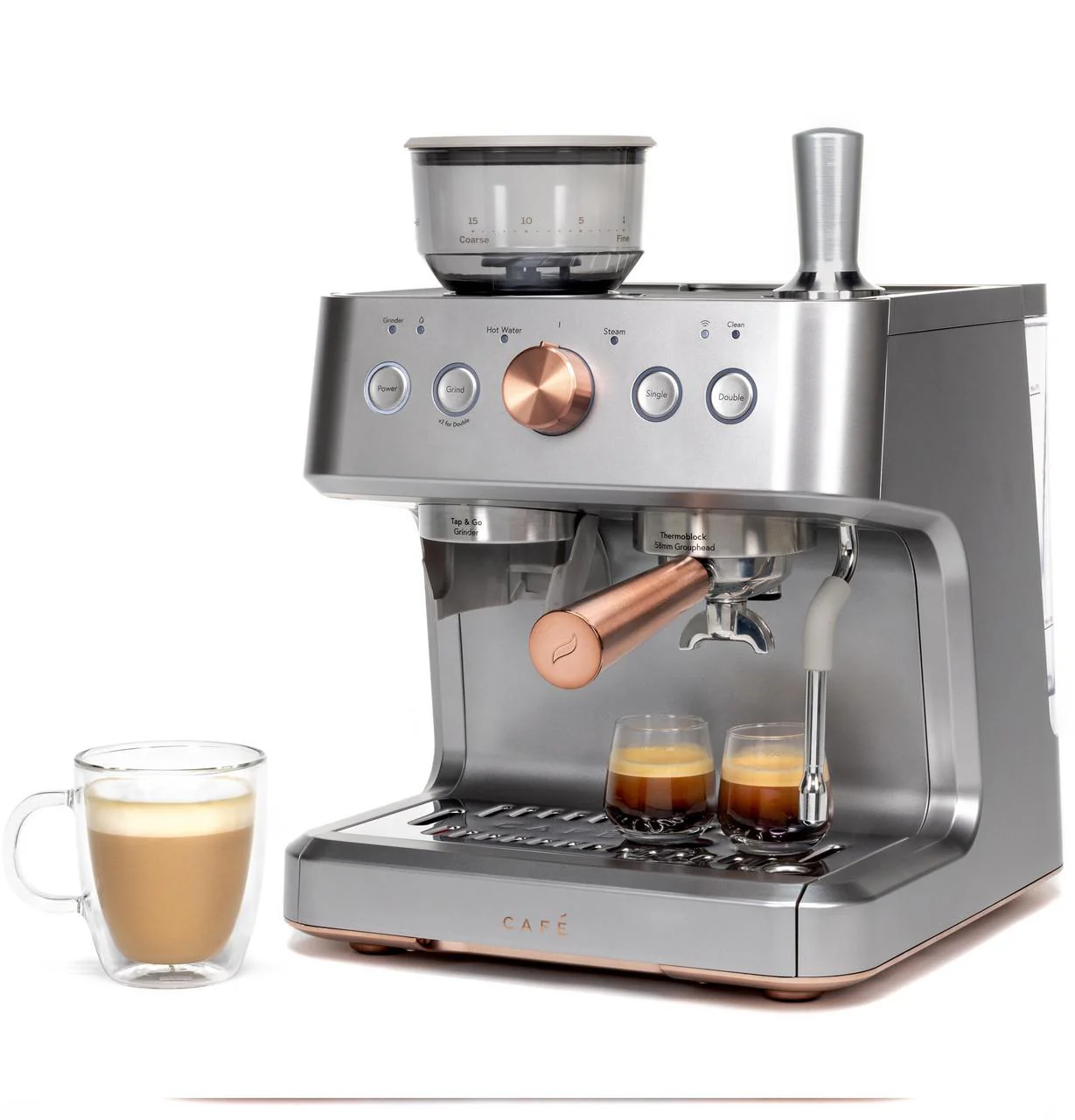 Cafe C7CESAS2RS3 CAF(EBACK)™ BELLISSIMO Semi Automatic Espresso Machine + Frother - Image 3