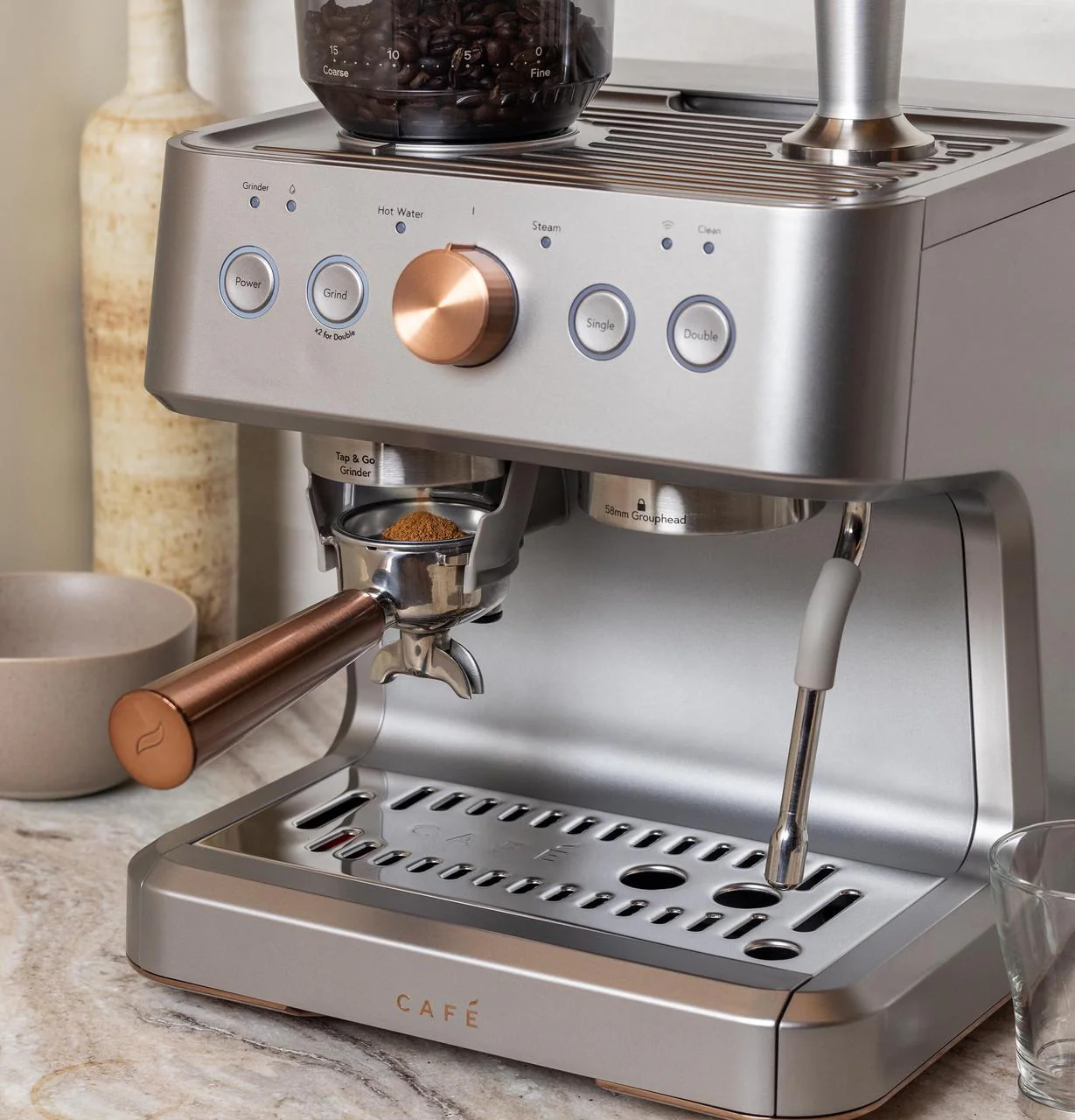Cafe C7CESAS2RS3 CAF(EBACK)™ BELLISSIMO Semi Automatic Espresso Machine + Frother - Image 6