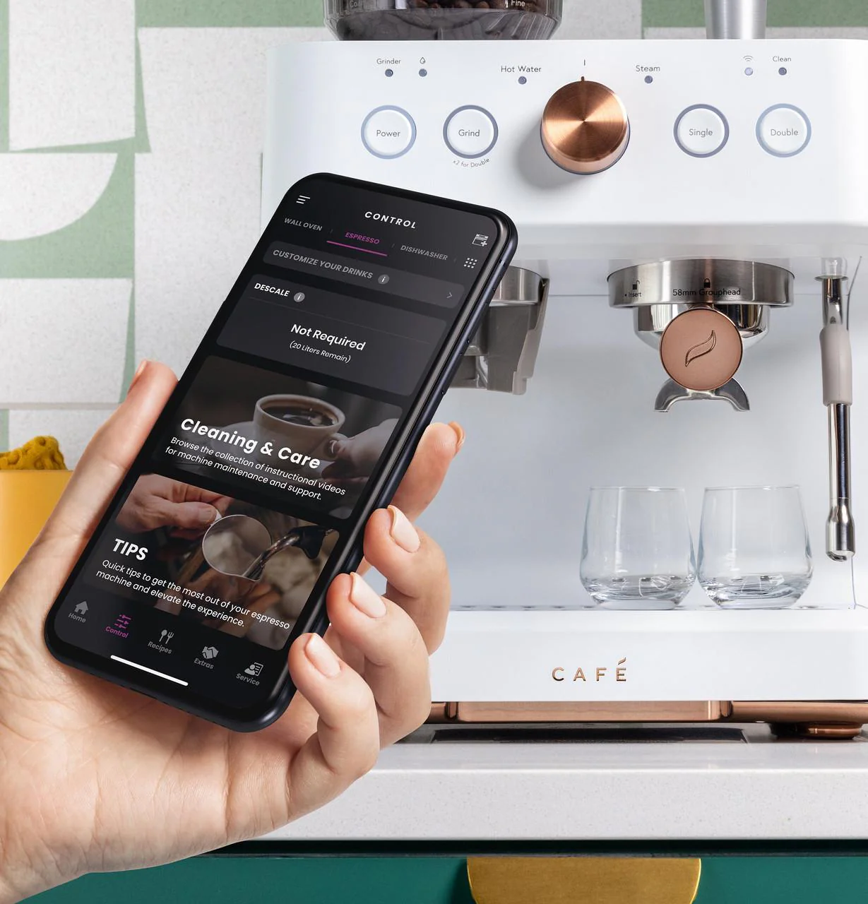 Cafe C7CESAS4RW3 CAF(EBACK)™ BELLISSIMO Semi Automatic Espresso Machine + Frother - Image 15