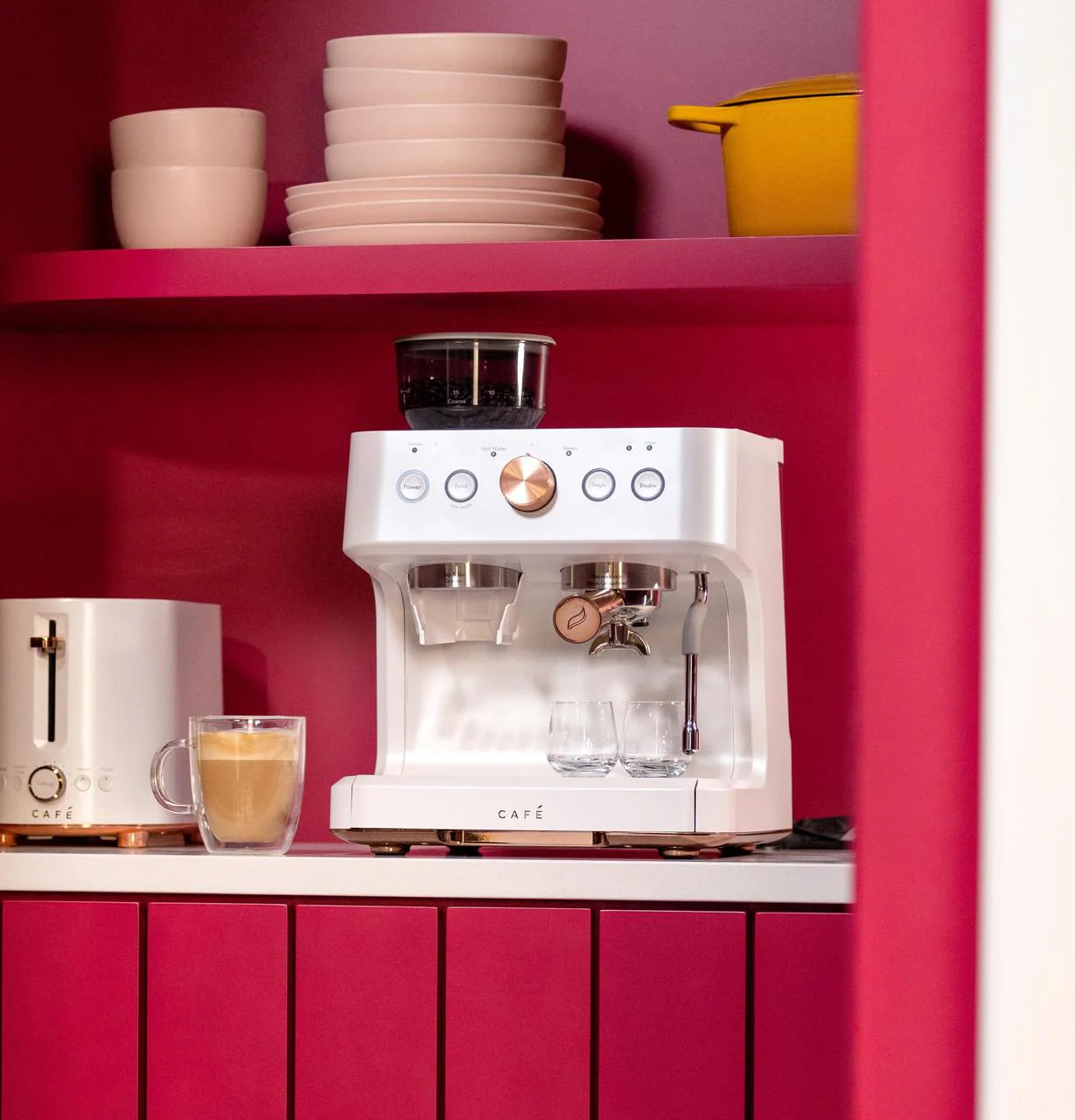 Cafe C7CESAS4RW3 CAF(EBACK)™ BELLISSIMO Semi Automatic Espresso Machine + Frother - Image 8