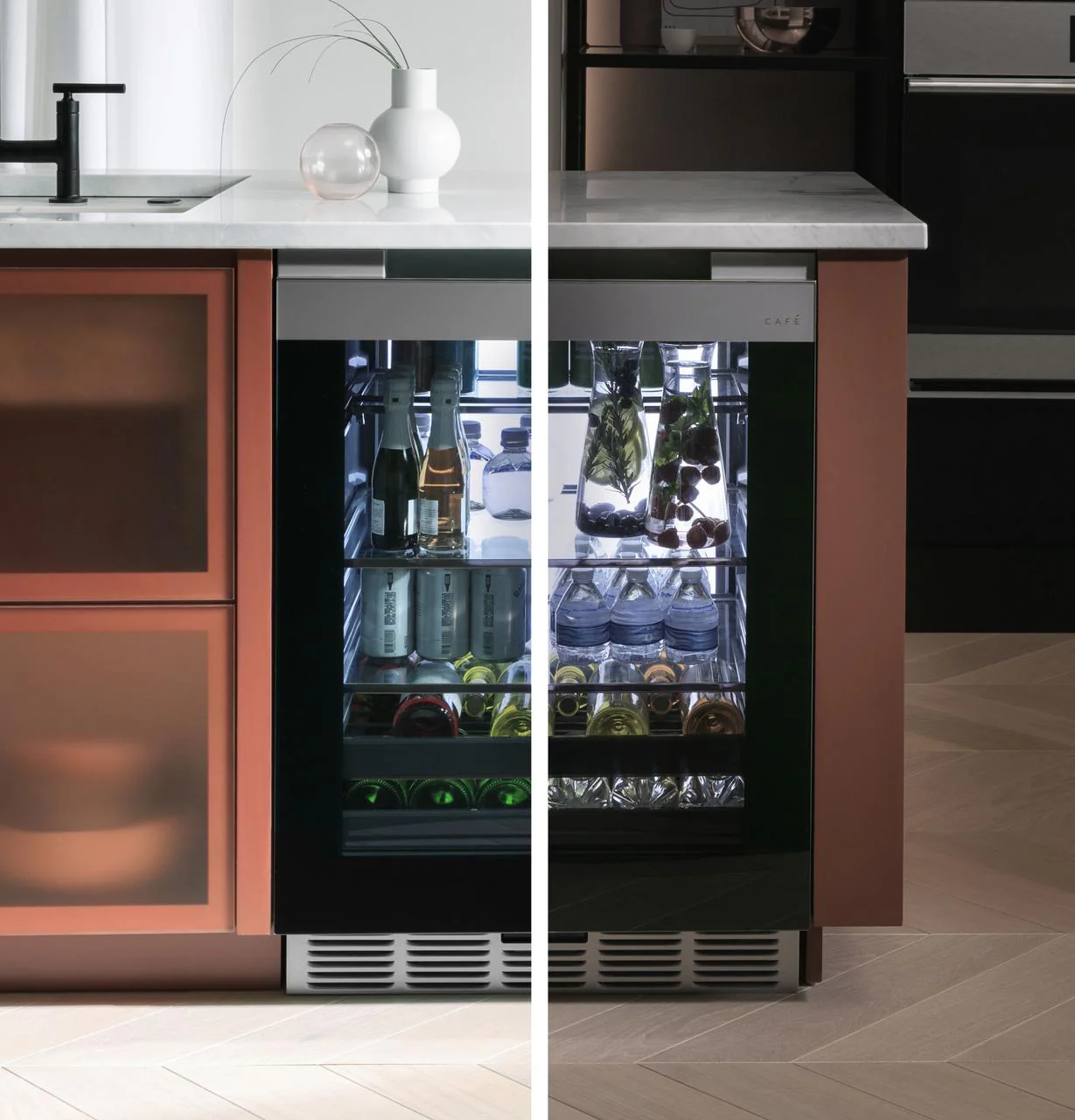 Cafe CCR06BM2PS5 CAF(EBACK)™ Beverage Center in Platinum Glass - Image 7