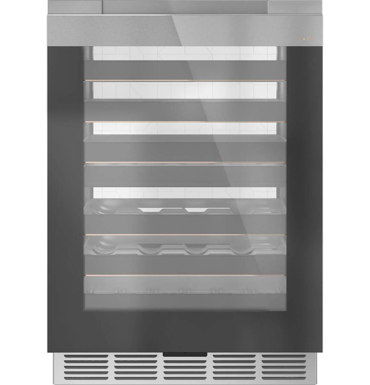 Cafe CCR06DM2PS5 Caf(eback)™ Wine Center in Platinum Glass - Image 2