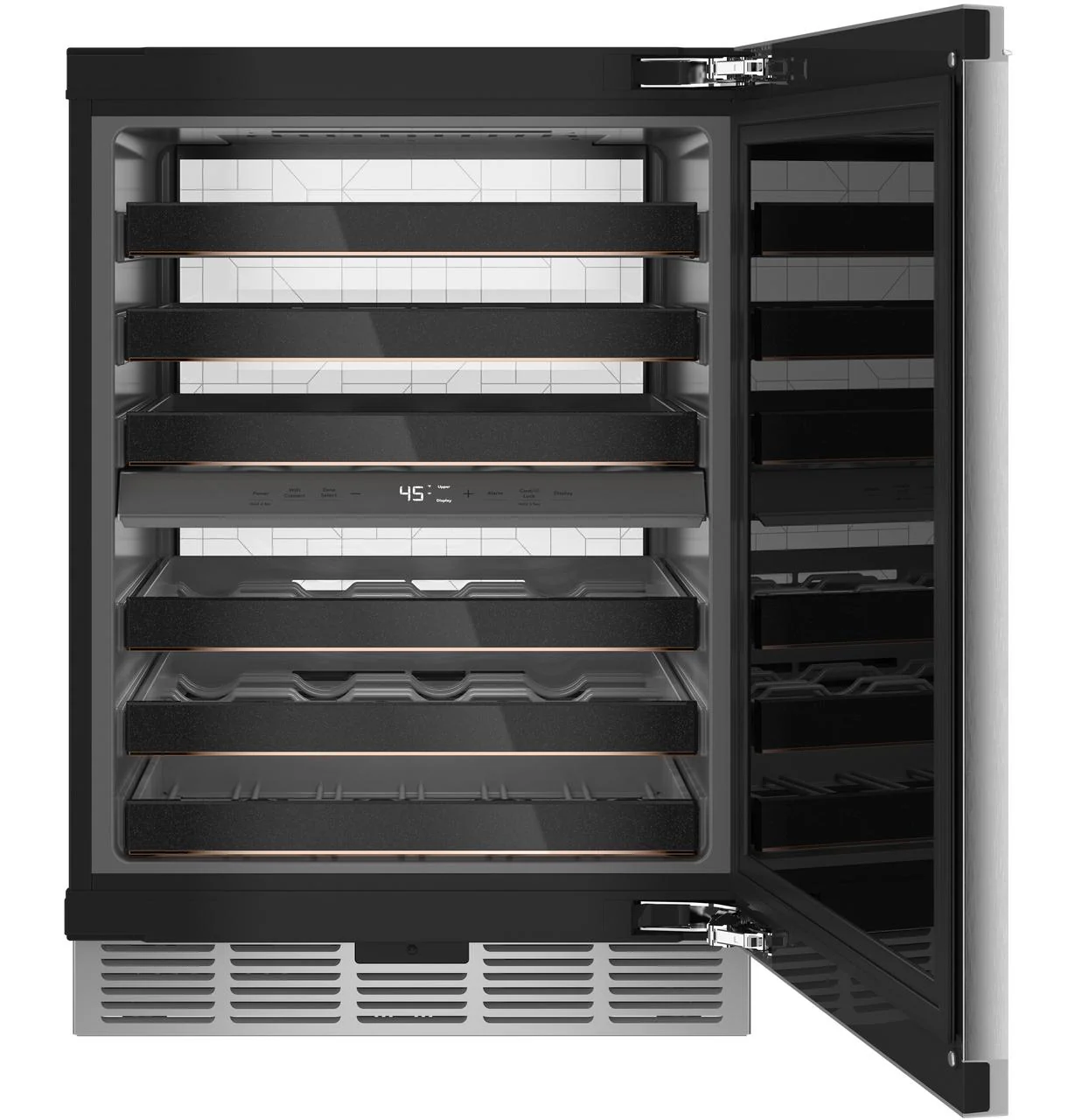 Cafe CCR06DM2PS5 Caf(eback)™ Wine Center in Platinum Glass - Image 4