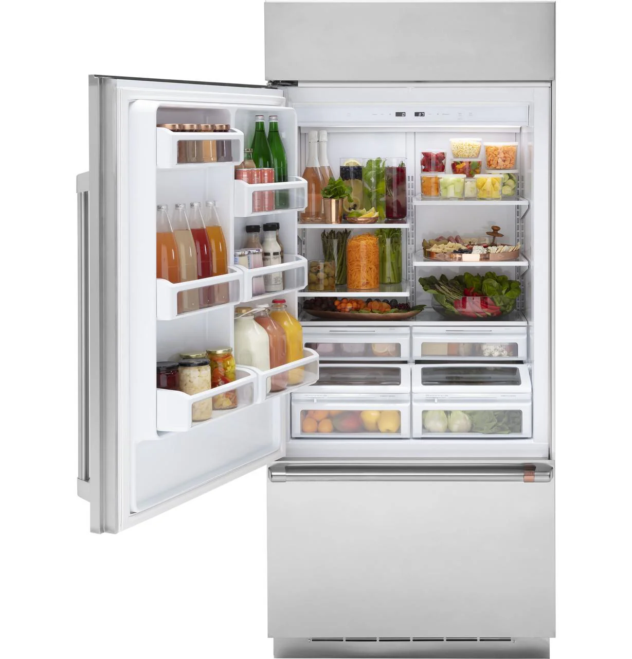 Cafe CDB36LP2RS1 Caf(eback)™ 21.3 Cu. Ft. Built-In Bottom-Freezer Refrigerator - Image 2