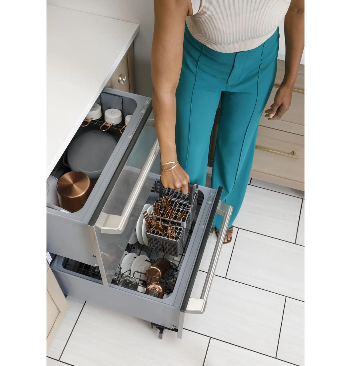 Cafe CDD420P3TD1 CAF(EBACK)™ Dishwasher Double Drawer - Image 20