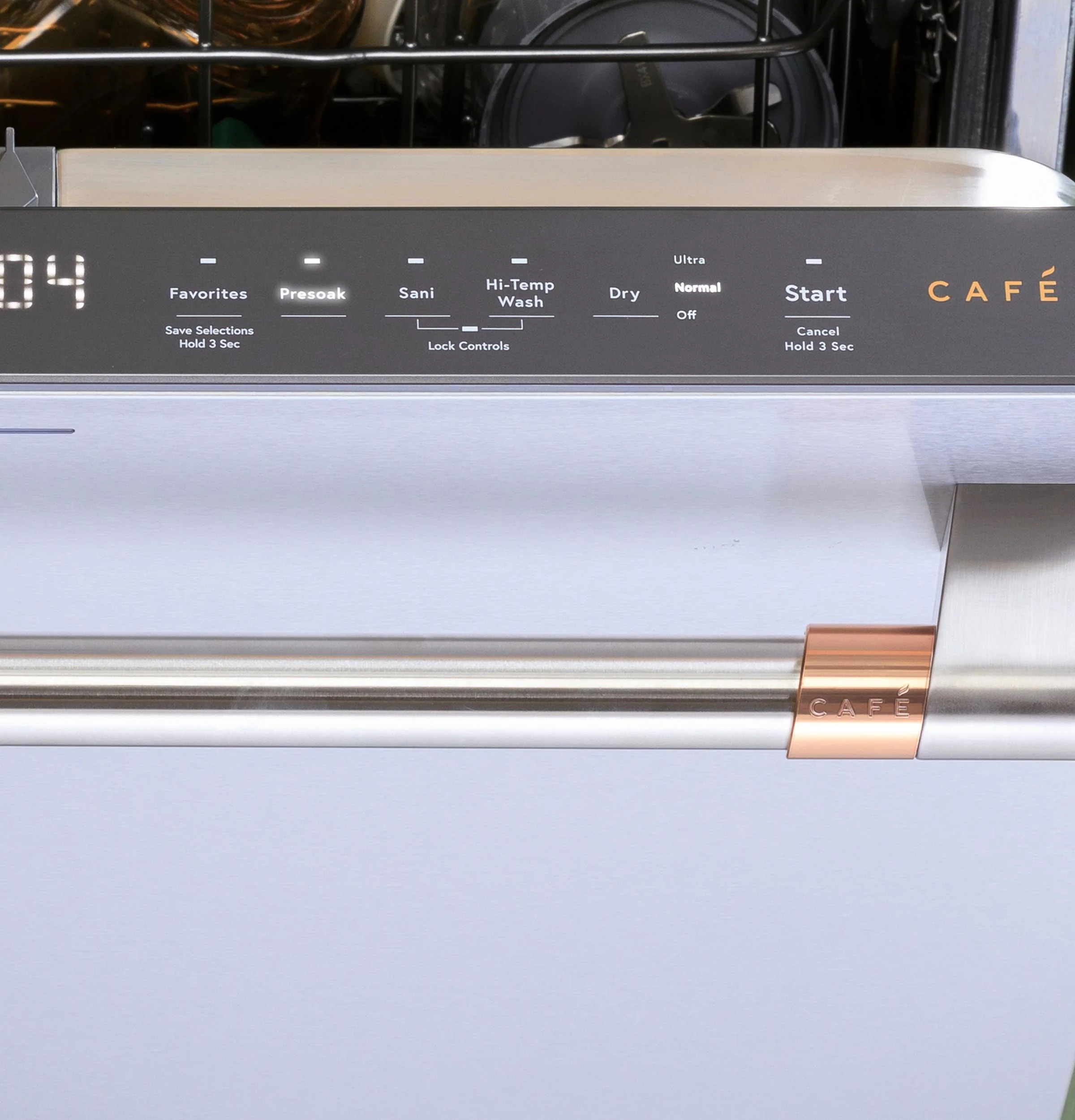 Cafe CDP888M5VS5 CAF(EBACK)™ CustomFit ENERGY STAR Stainless Interior Smart Dishwasher with Ultra Wash Top Rack and LED Lights, 39 dBA in Platinum Glass - Image 11