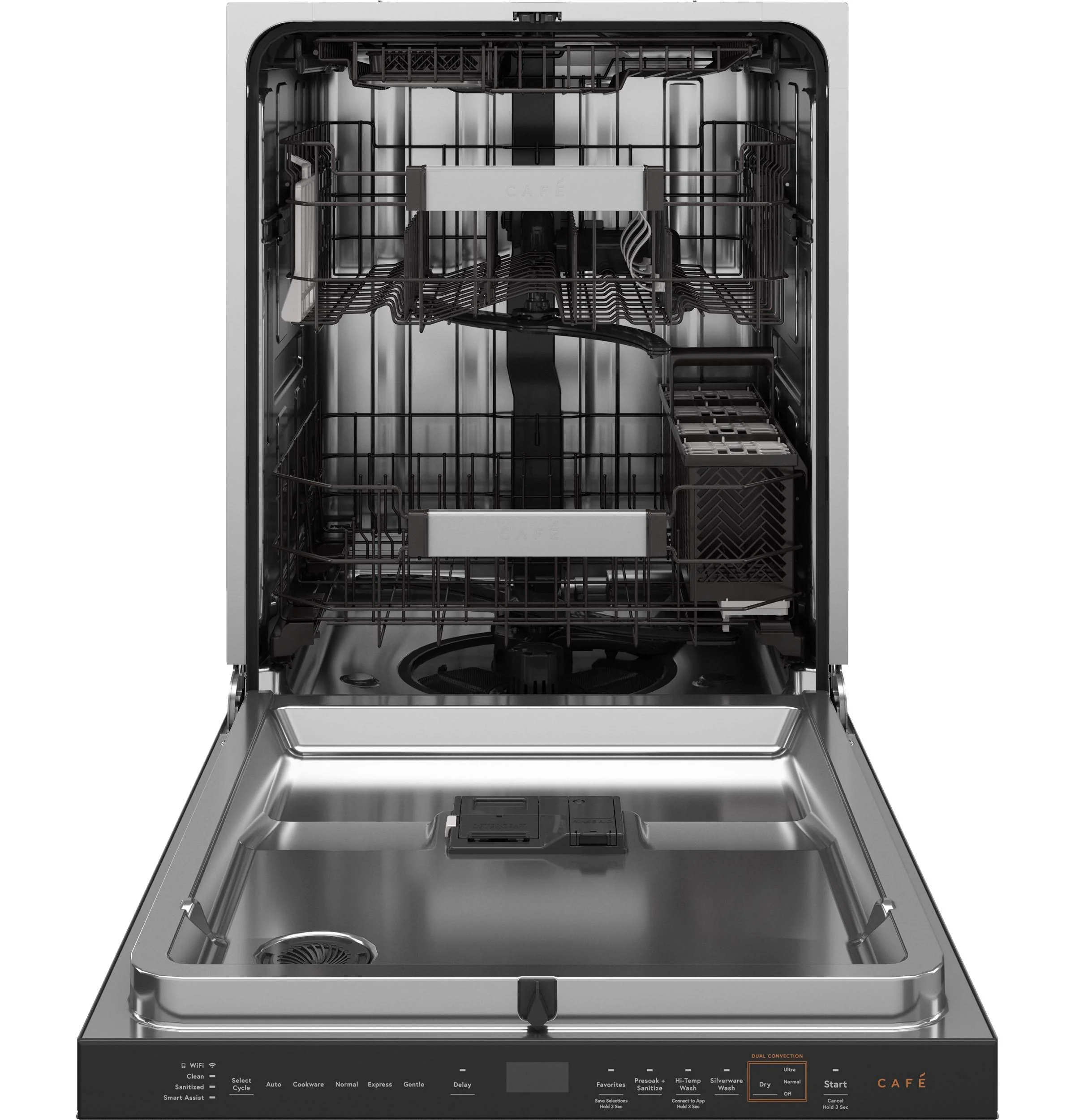 Cafe CDP888M5VS5 CAF(EBACK)™ CustomFit ENERGY STAR Stainless Interior Smart Dishwasher with Ultra Wash Top Rack and LED Lights, 39 dBA in Platinum Glass - Image 3