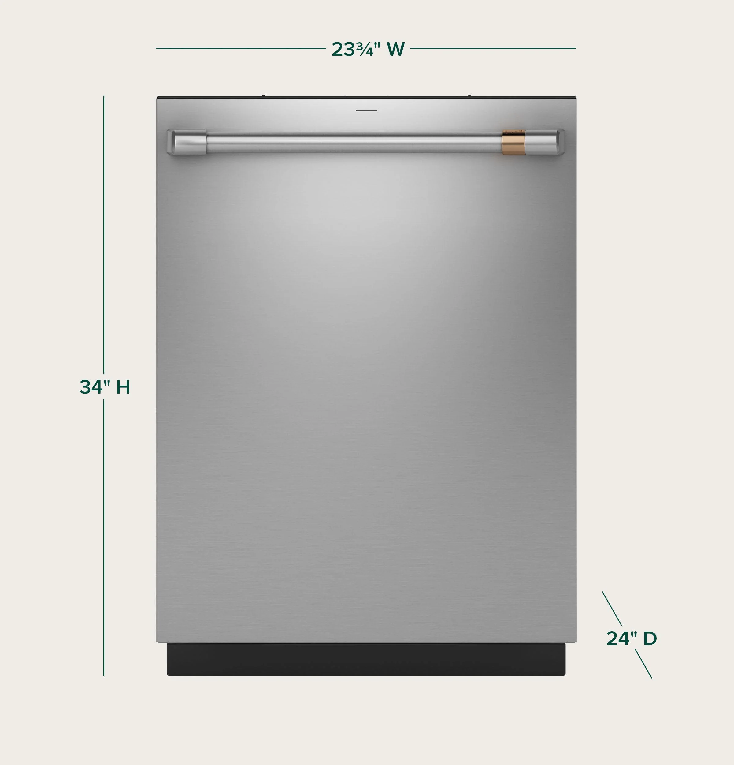 Cafe CDT828P2VS1 CAF(EBACK)™ CustomFit ENERGY STAR Stainless Interior Dishwasher with Ultra Wash & Dry, 42 dBA - Image 6