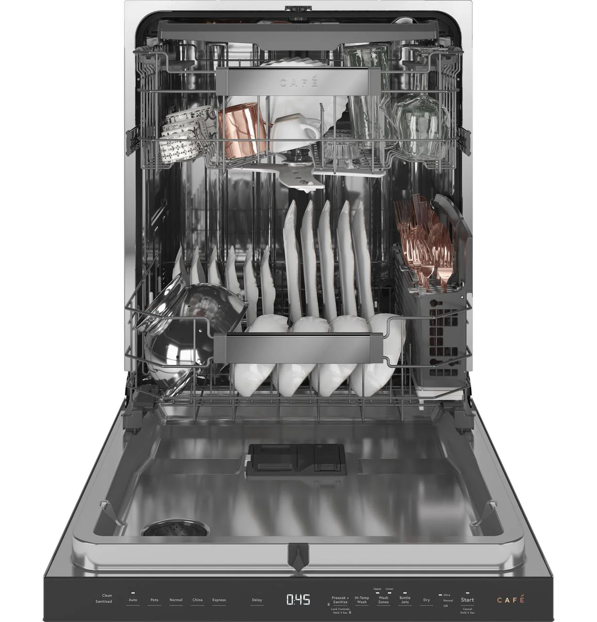 Caf(eback)™ Stainless Steel Interior Dishwasher with Sanitize and Ultra Wash & Dry in Platinum Glass - Image 3
