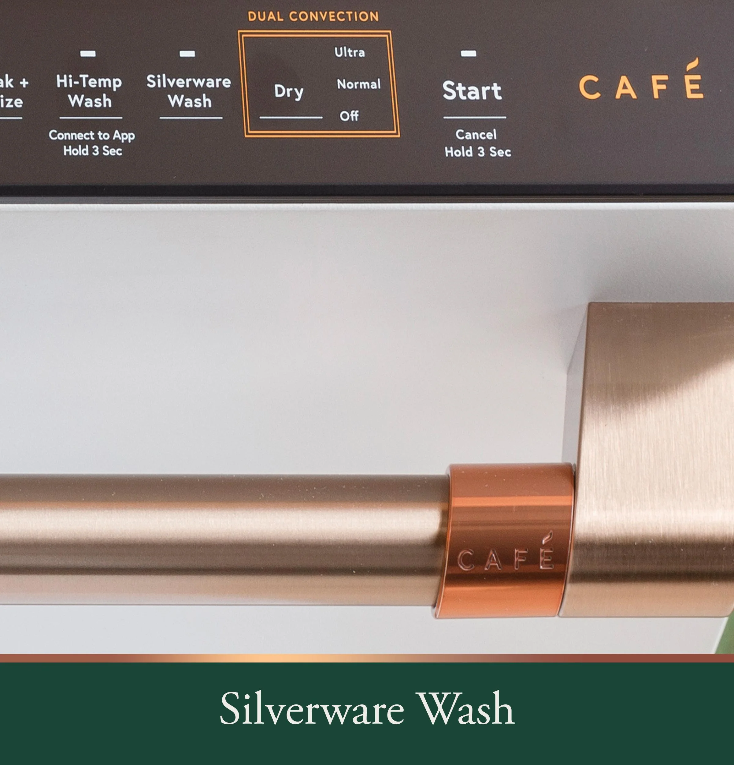 Cafe CDT888P2VS1 CAF(EBACK)™ CustomFit ENERGY STAR Stainless Interior Smart Dishwasher with Ultra Wash Top Rack and Dual Convection Ultra Dry, LED Lights, 39 dBA - Image 15