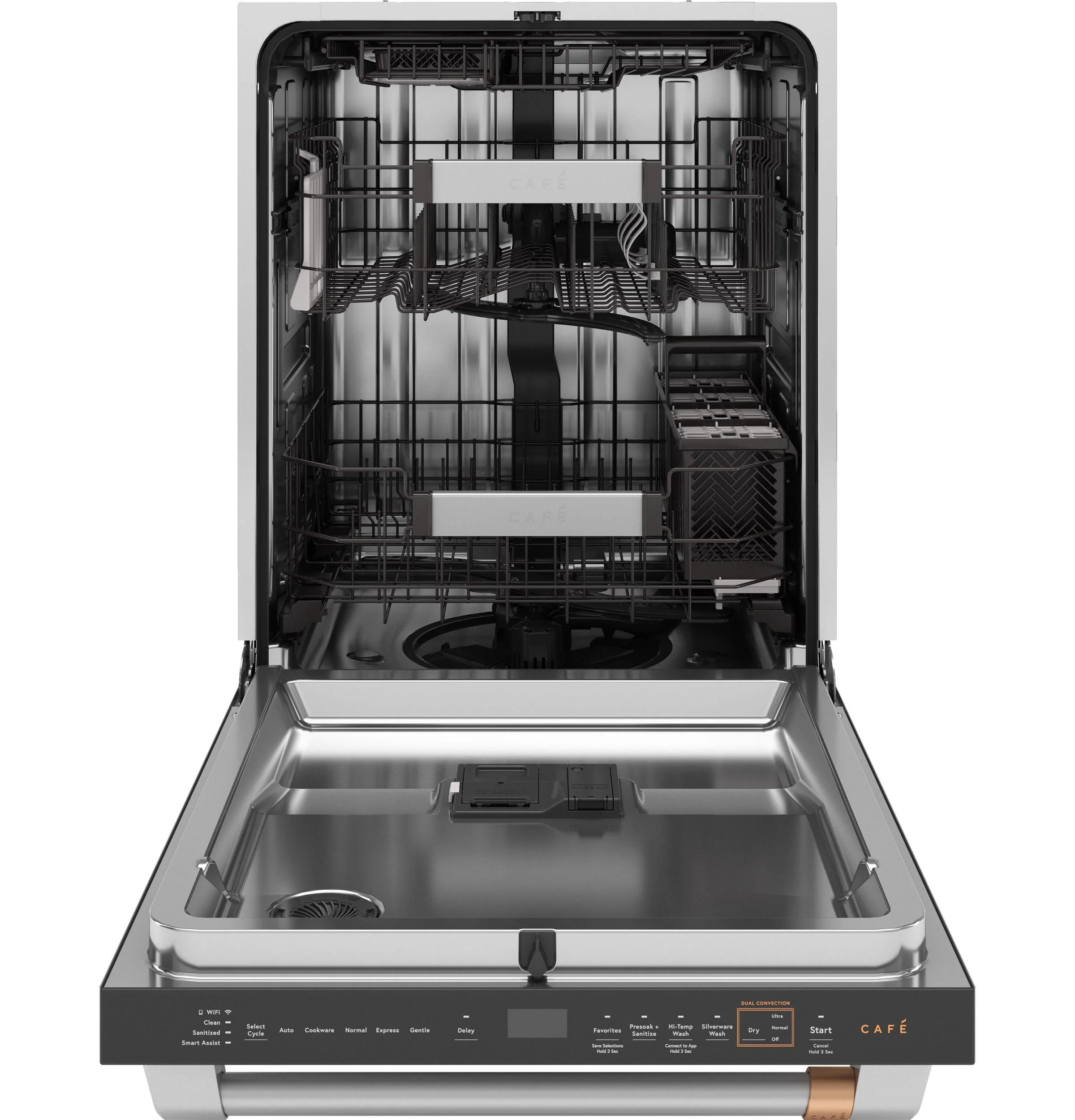 Cafe CDT888P2VS1 CAF(EBACK)™ CustomFit ENERGY STAR Stainless Interior Smart Dishwasher with Ultra Wash Top Rack and Dual Convection Ultra Dry, LED Lights, 39 dBA - Image 2