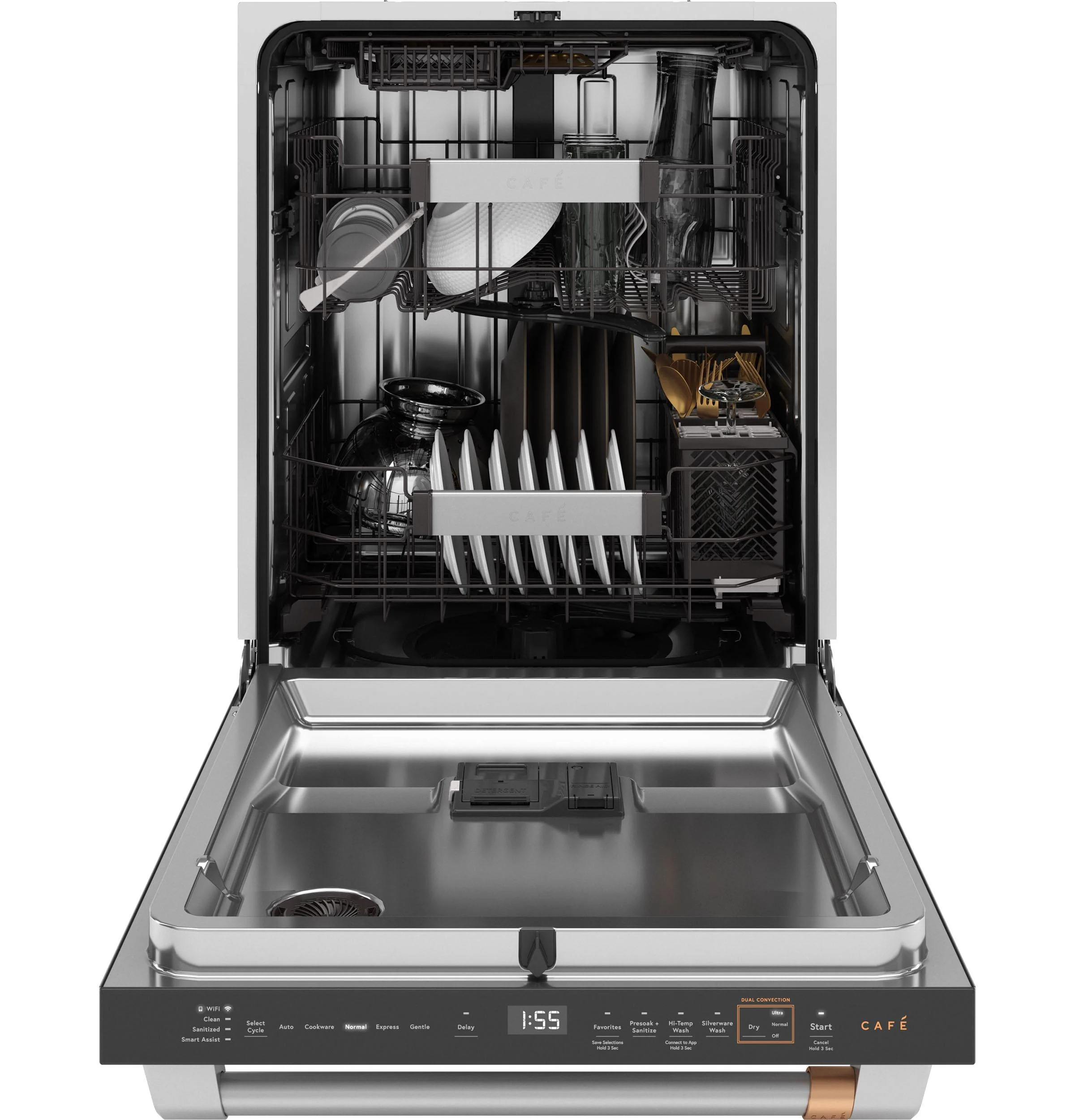 Cafe CDT888P3VD1 CAF(EBACK)™ CustomFit ENERGY STAR Stainless Interior Smart Dishwasher with Ultra Wash Top Rack and Dual Convection Ultra Dry, LED Lights, 39 dBA - Image 2