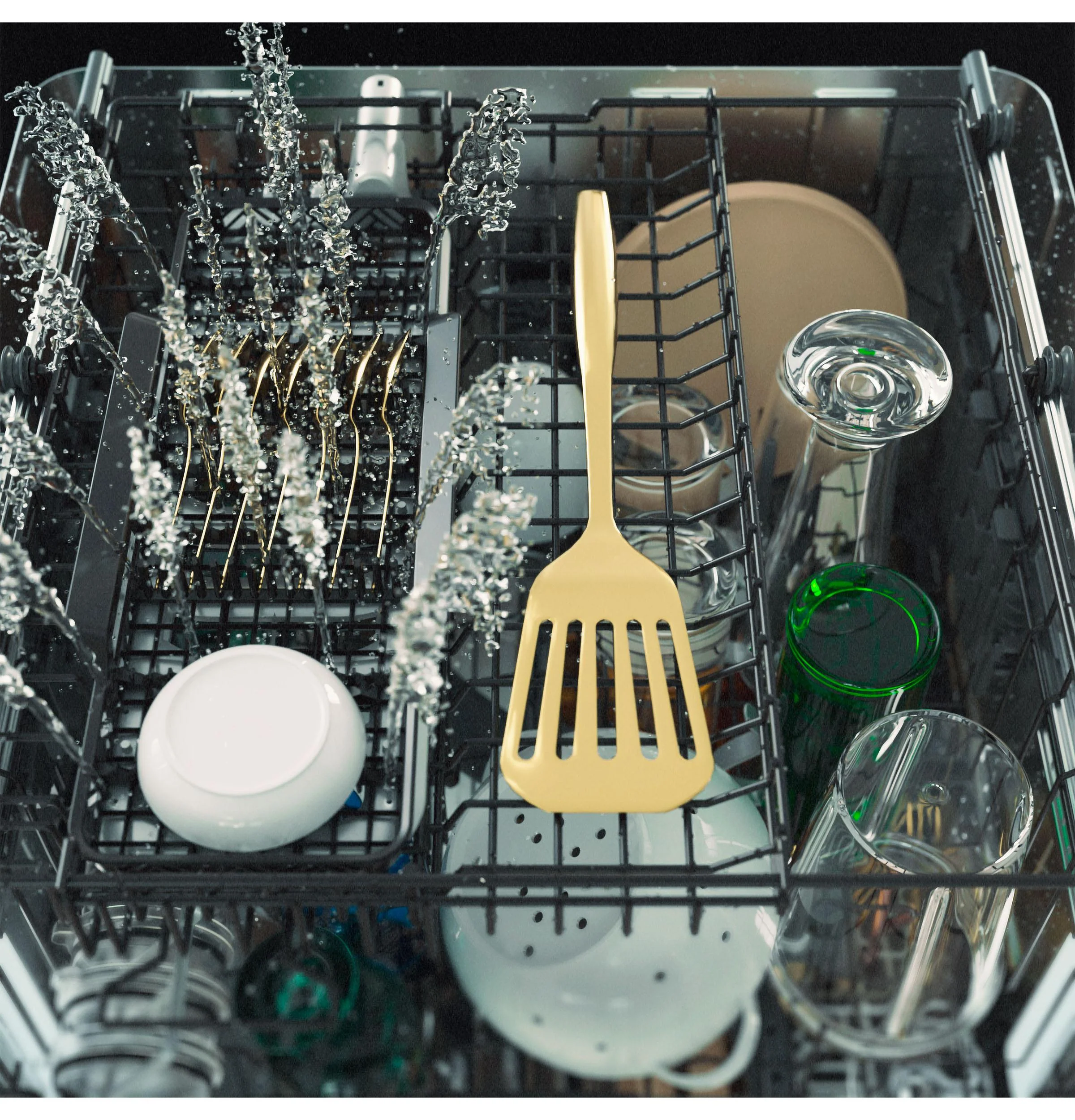 Cafe CDT888P3VD1 CAF(EBACK)™ CustomFit ENERGY STAR Stainless Interior Smart Dishwasher with Ultra Wash Top Rack and Dual Convection Ultra Dry, LED Lights, 39 dBA - Image 21