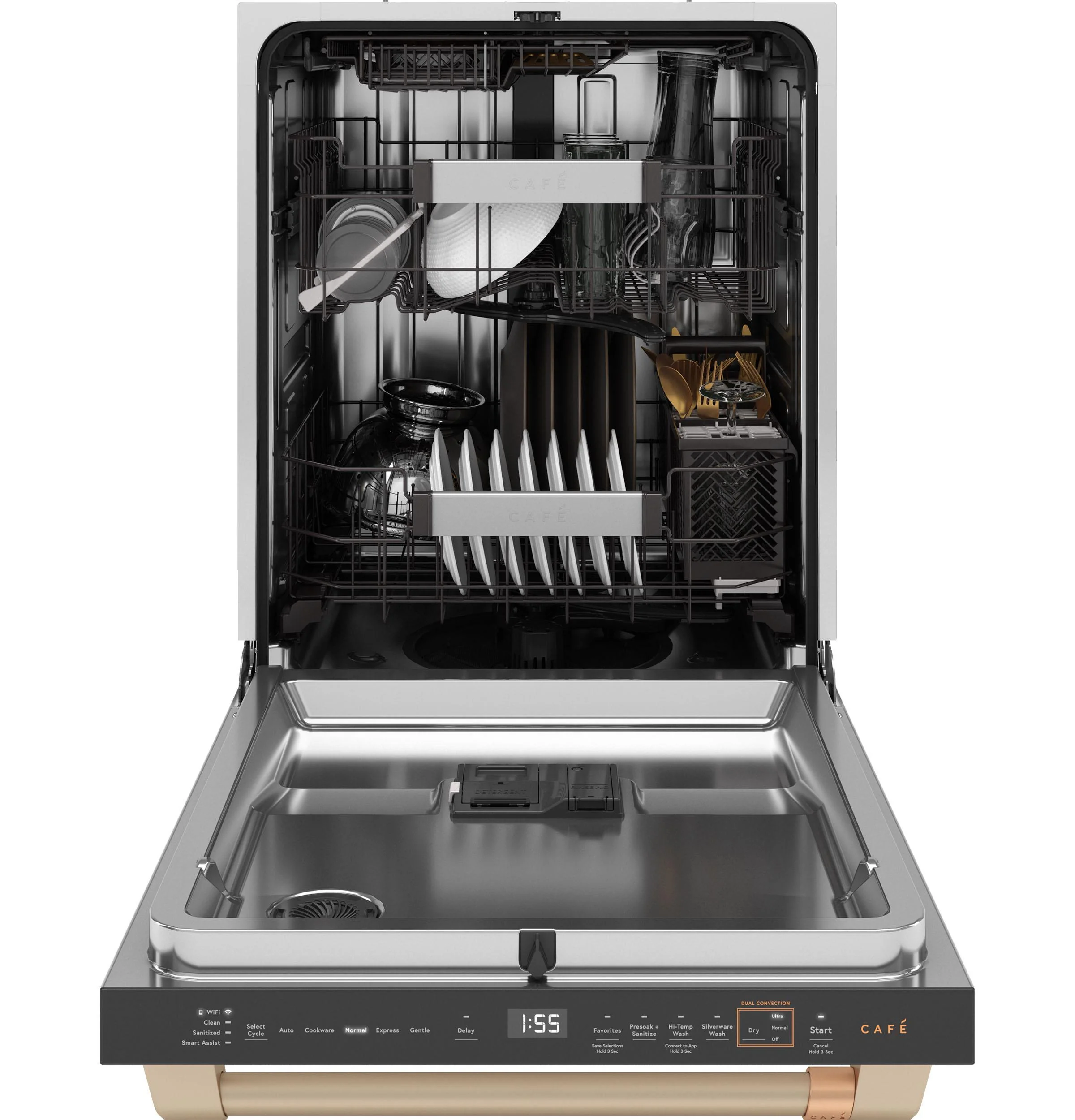 Cafe CDT888P4VW2 CAF(EBACK)™ CustomFit ENERGY STAR Stainless Interior Smart Dishwasher with Ultra Wash Top Rack and Dual Convection Ultra Dry, LED Lights, 39 dBA - Image 2