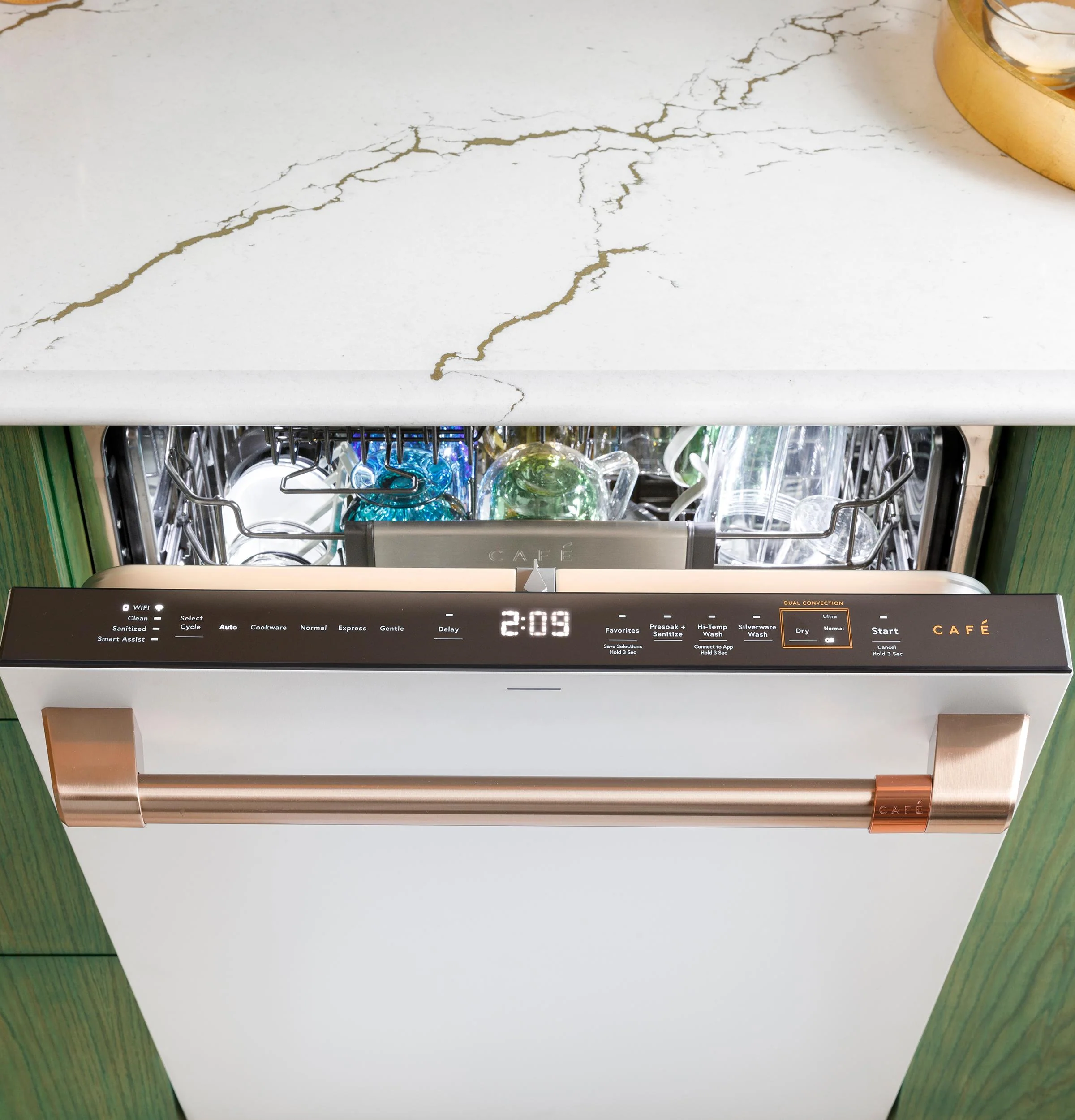Cafe CDT888P4VW2 CAF(EBACK)™ CustomFit ENERGY STAR Stainless Interior Smart Dishwasher with Ultra Wash Top Rack and Dual Convection Ultra Dry, LED Lights, 39 dBA - Image 32