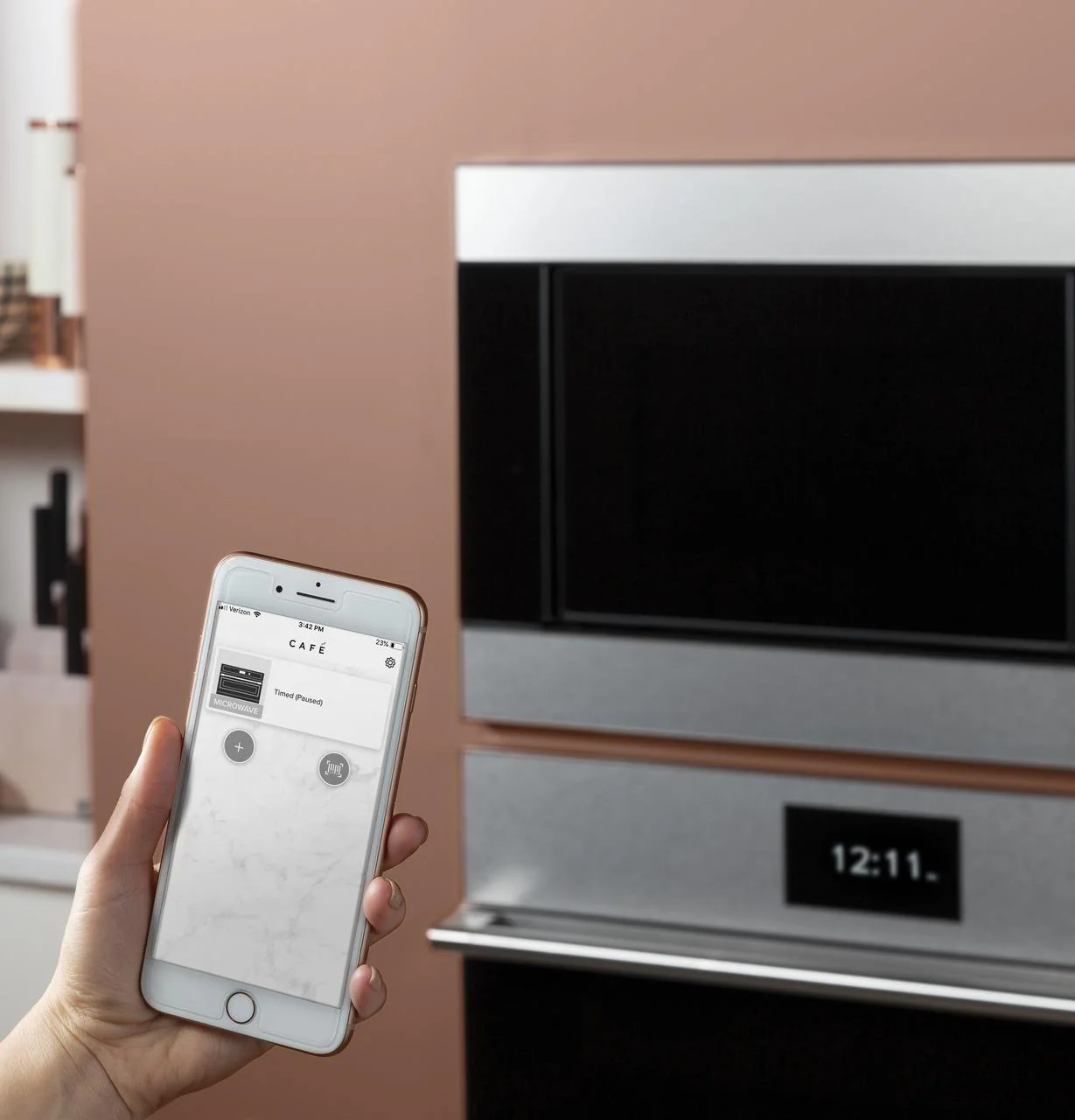 Caf(eback)™ 1.5 Cu. Ft. Smart Countertop Convection/Microwave Oven in Platinum Glass - Image 10