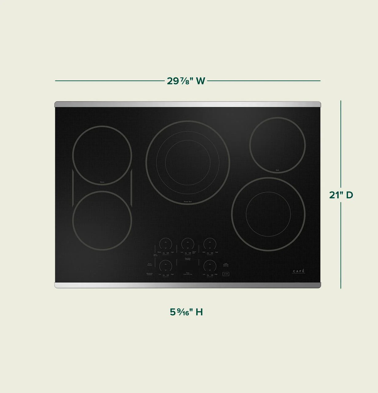 Cafe CEP90302TSS CAF(EBACK)™ 30" Touch-Control Electric Cooktop - Image 25