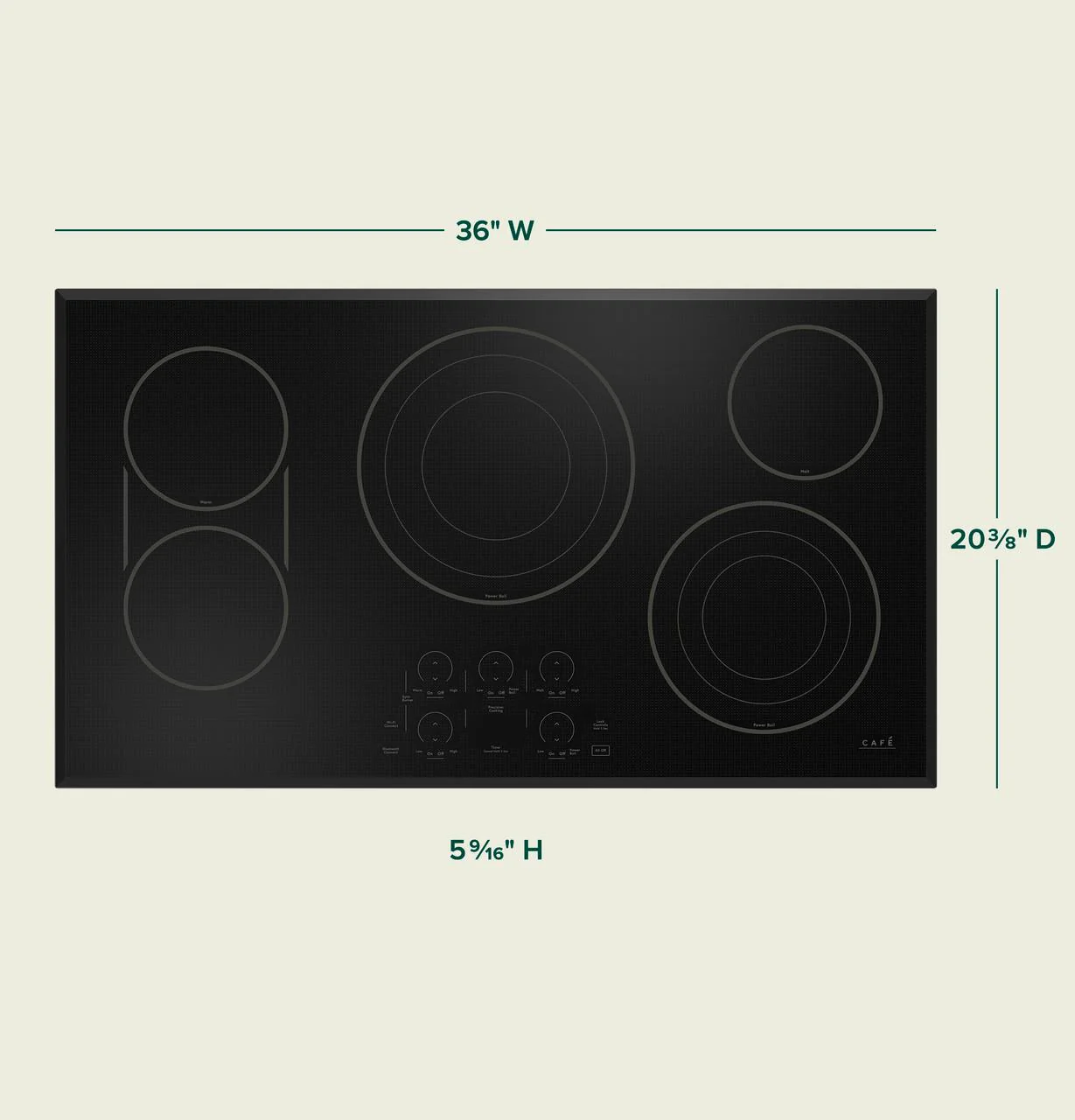 Cafe CEP90361TBB CAF(EBACK)™ 36" Touch-Control Electric Cooktop - Image 25