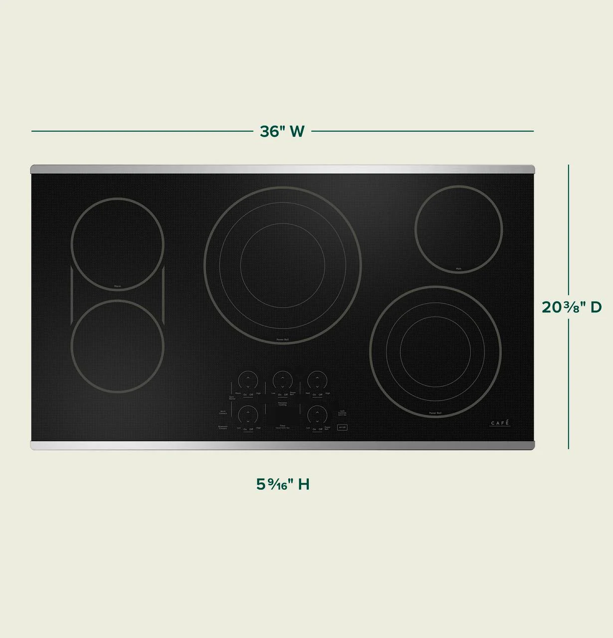 Cafe CEP90362TSS CAF(EBACK)™ 36" Touch-Control Electric Cooktop - Image 25