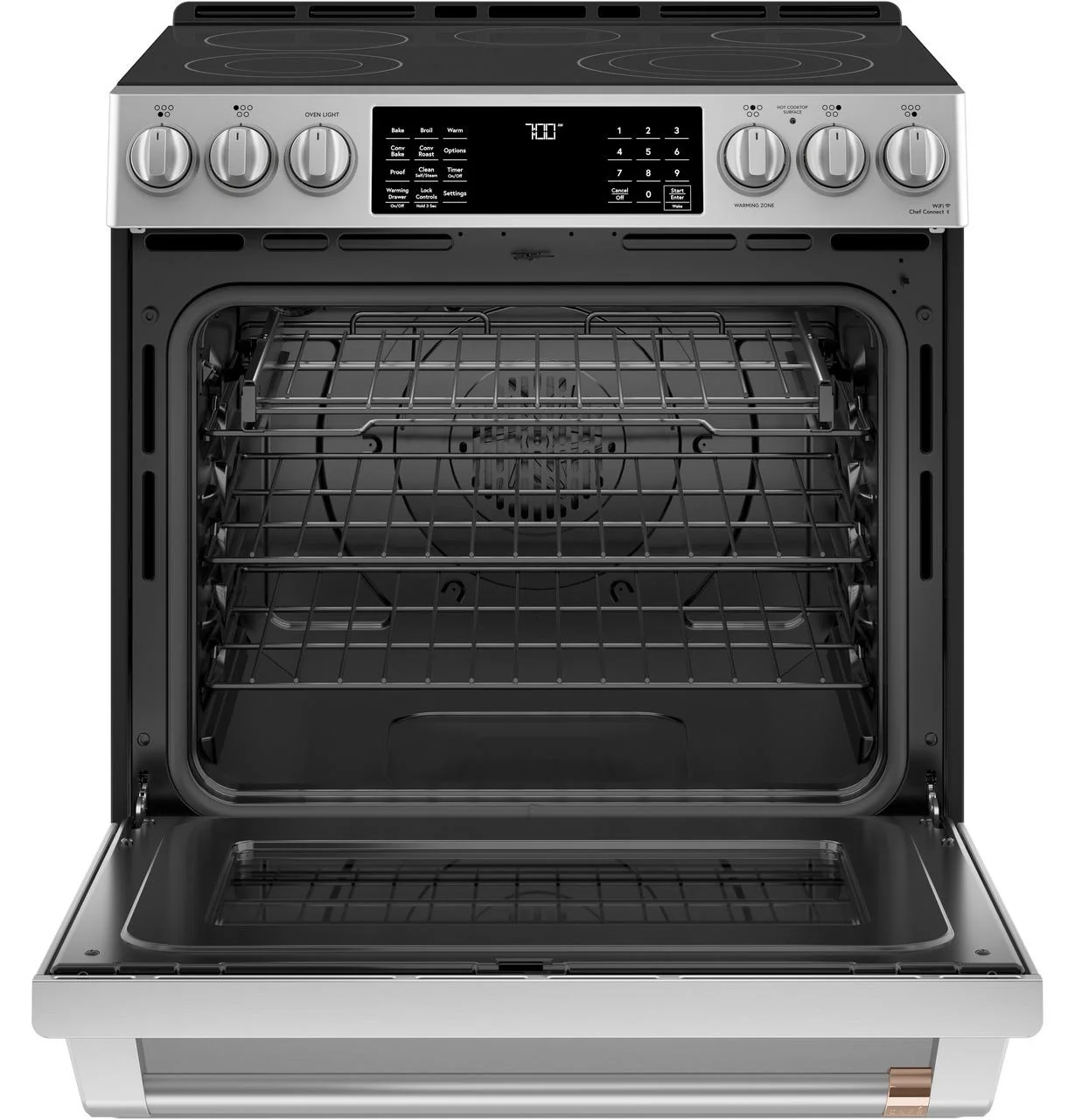 Cafe CES700P2MS1 CAF(EBACK)™ 30" Smart Slide-In, Front-Control, Radiant and Convection Range - Image 6