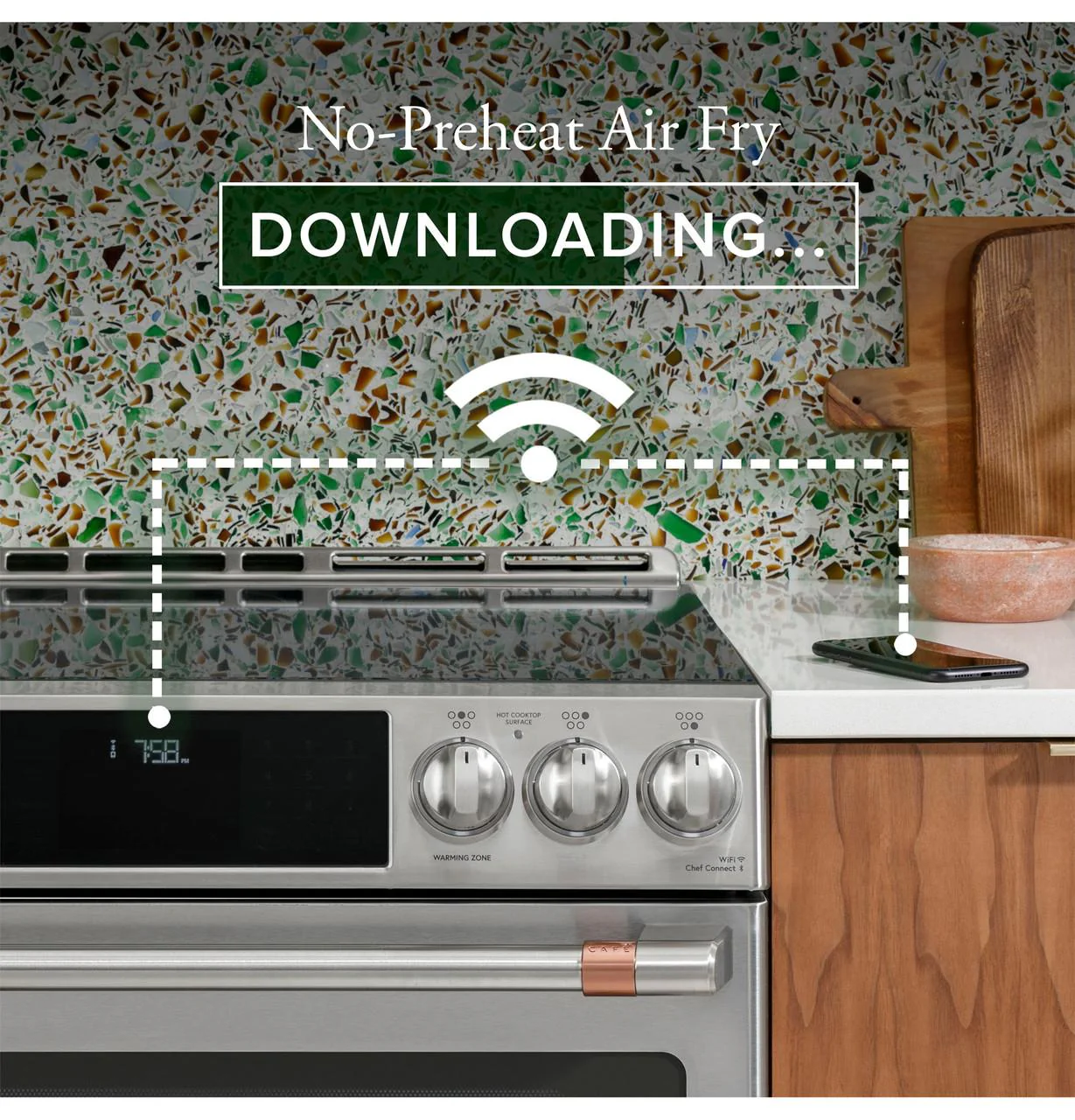 Cafe CES700P4MW2 CAF(EBACK)™ 30" Smart Slide-In, Front-Control, Radiant and Convection Range - Image 15