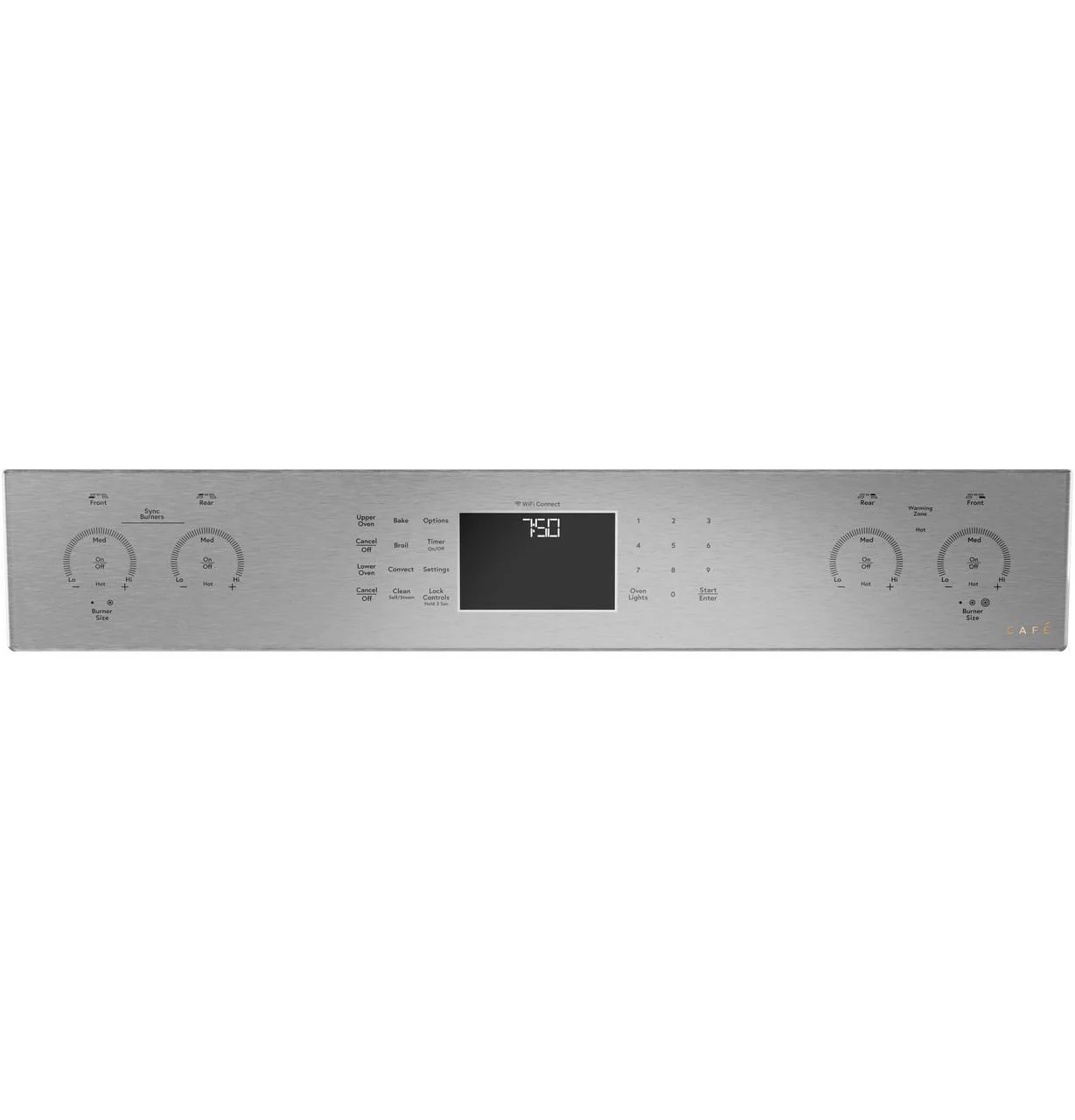 Caf(eback)™ 30" Smart Slide-In, Front-Control, Radiant and Convection Double-Oven Range in Platinum Glass - Image 2