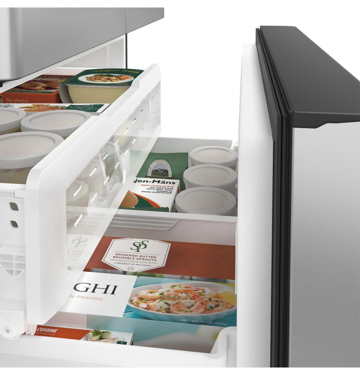 Cafe CFE28UP2MS1 Caf(eback)™ ENERGY STAR® 27.7 Cu. Ft. Smart French-Door Refrigerator with Keurig® K-Cup® Brewing System - Image 7