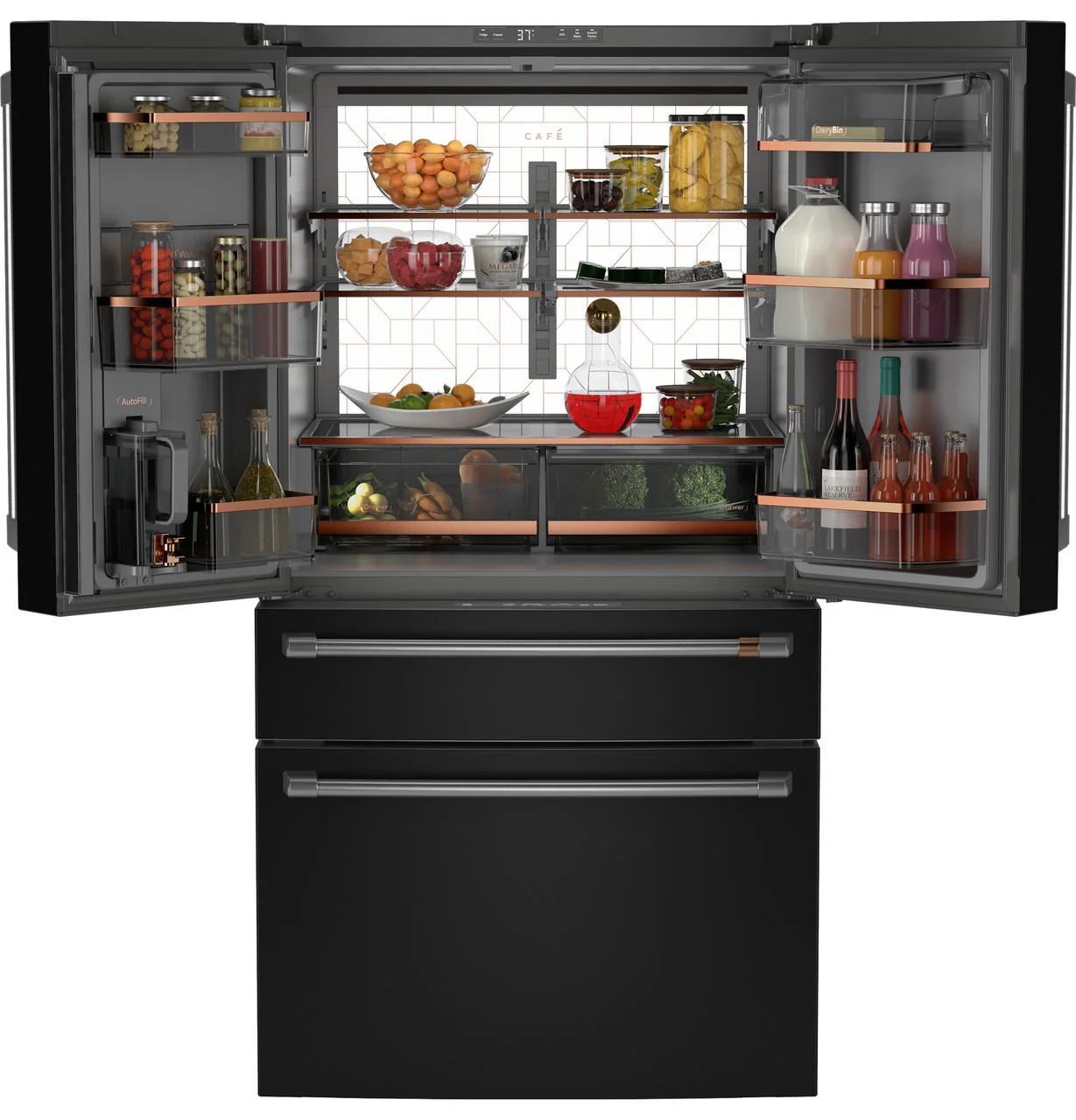 Cafe CGE29DP3TD1 CAF(EBACK)™ ENERGY STAR® 28.7 Cu. Ft. Smart 4-Door French-Door Refrigerator With Dual-Dispense AutoFill Pitcher - Image 3