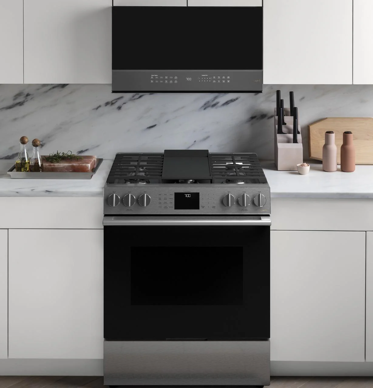 Cafe CGS700M2NS5 CAF(EBACK)™ 30" Smart Slide-In, Front-Control, Gas Range with Convection Oven in Platinum Glass - Image 12