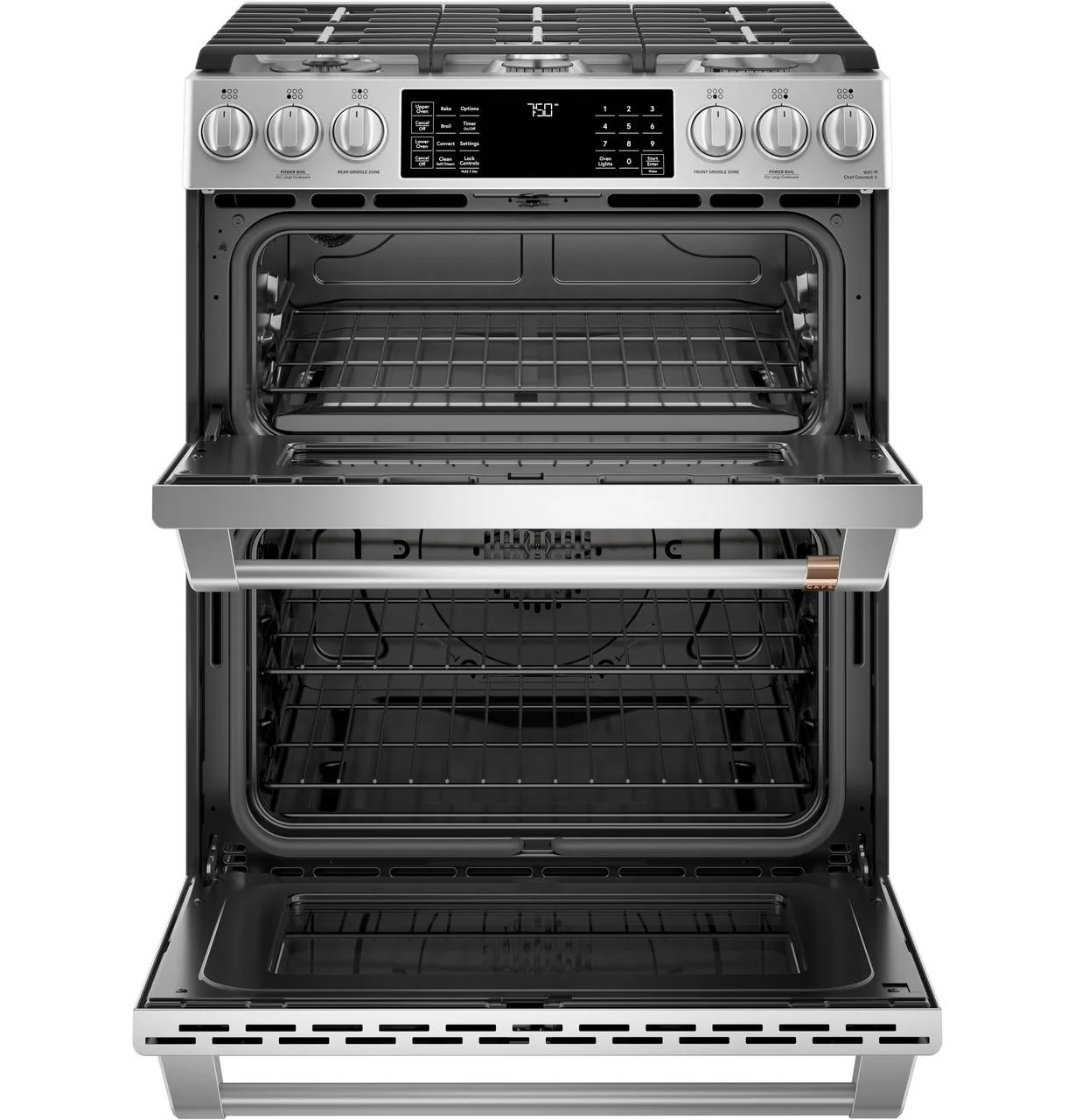 Cafe CGS750P2MS1 CAF(EBACK)™ 30" Smart Slide-In, Front-Control, Gas Double-Oven Range with Convection - Image 4