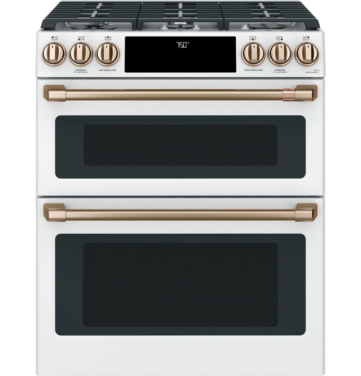 Cafe CGS750P4MW2 CAF(EBACK)™ 30" Smart Slide-In, Front-Control, Gas Double-Oven Range with Convection - Image 2