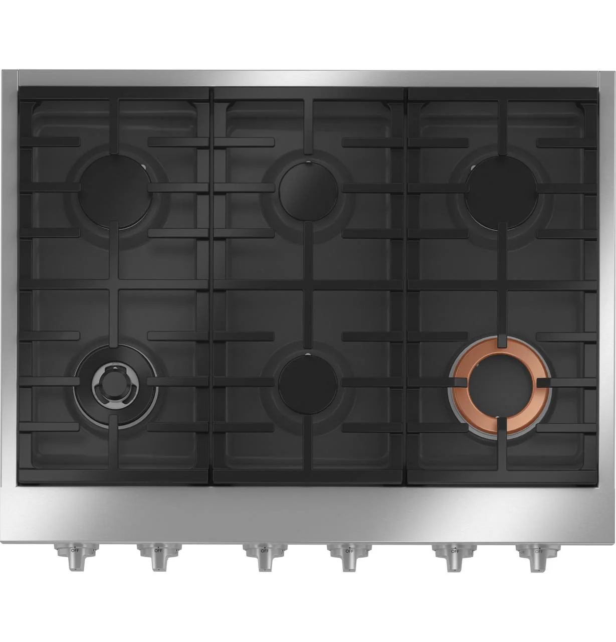 Cafe CGU366P2TS1 CAF(EBACK)™ 36" Commercial-Style Gas Rangetop with 6 Burners (Natural Gas) - Image 2