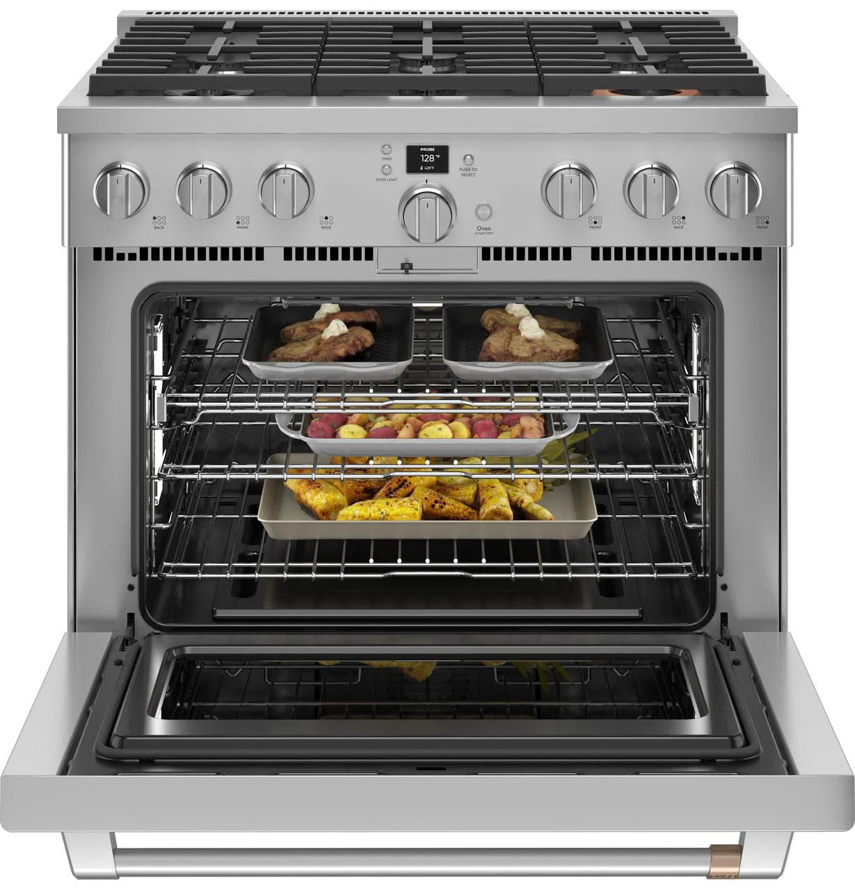 Cafe CGY366P2TS1 CAF(EBACK)™ 36" Smart All-Gas Commercial-Style Range with 6 Burners (Natural Gas) - Image 4