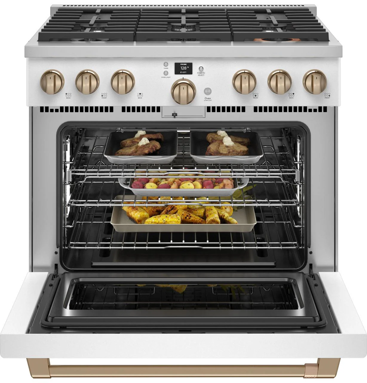 Cafe CGY366P4TW2 CAF(EBACK)™ 36" Smart All-Gas Commercial-Style Range with 6 Burners (Natural Gas) - Image 4