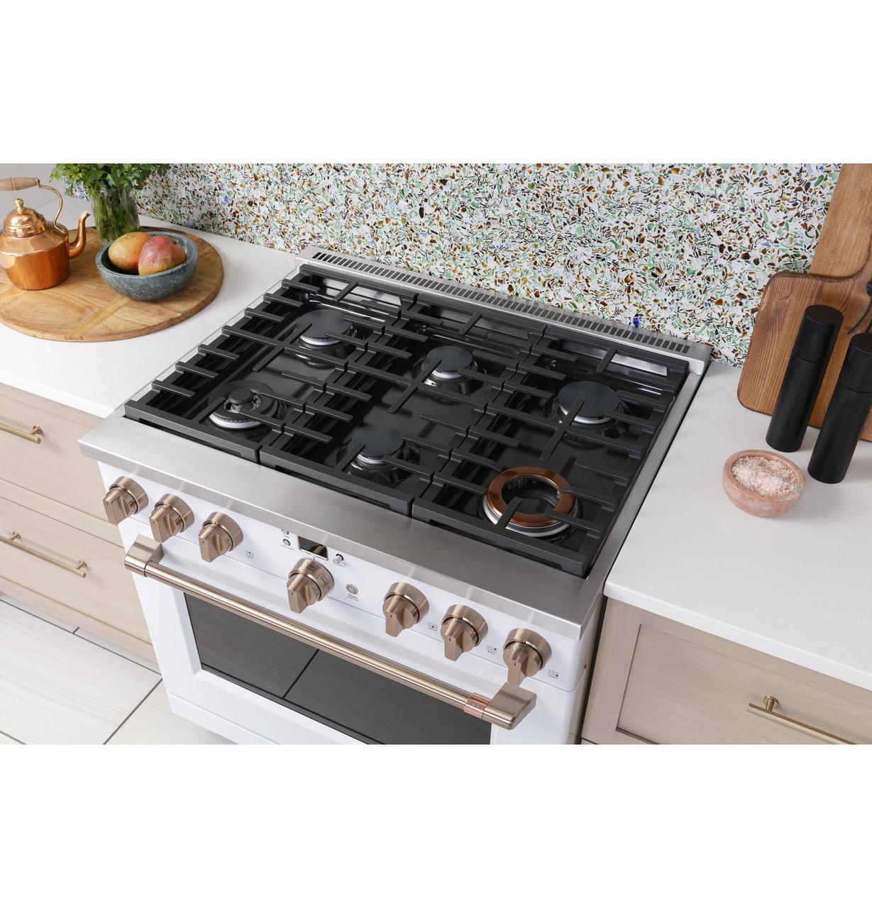 Cafe CGY366P4TW2 CAF(EBACK)™ 36" Smart All-Gas Commercial-Style Range with 6 Burners (Natural Gas) - Image 6