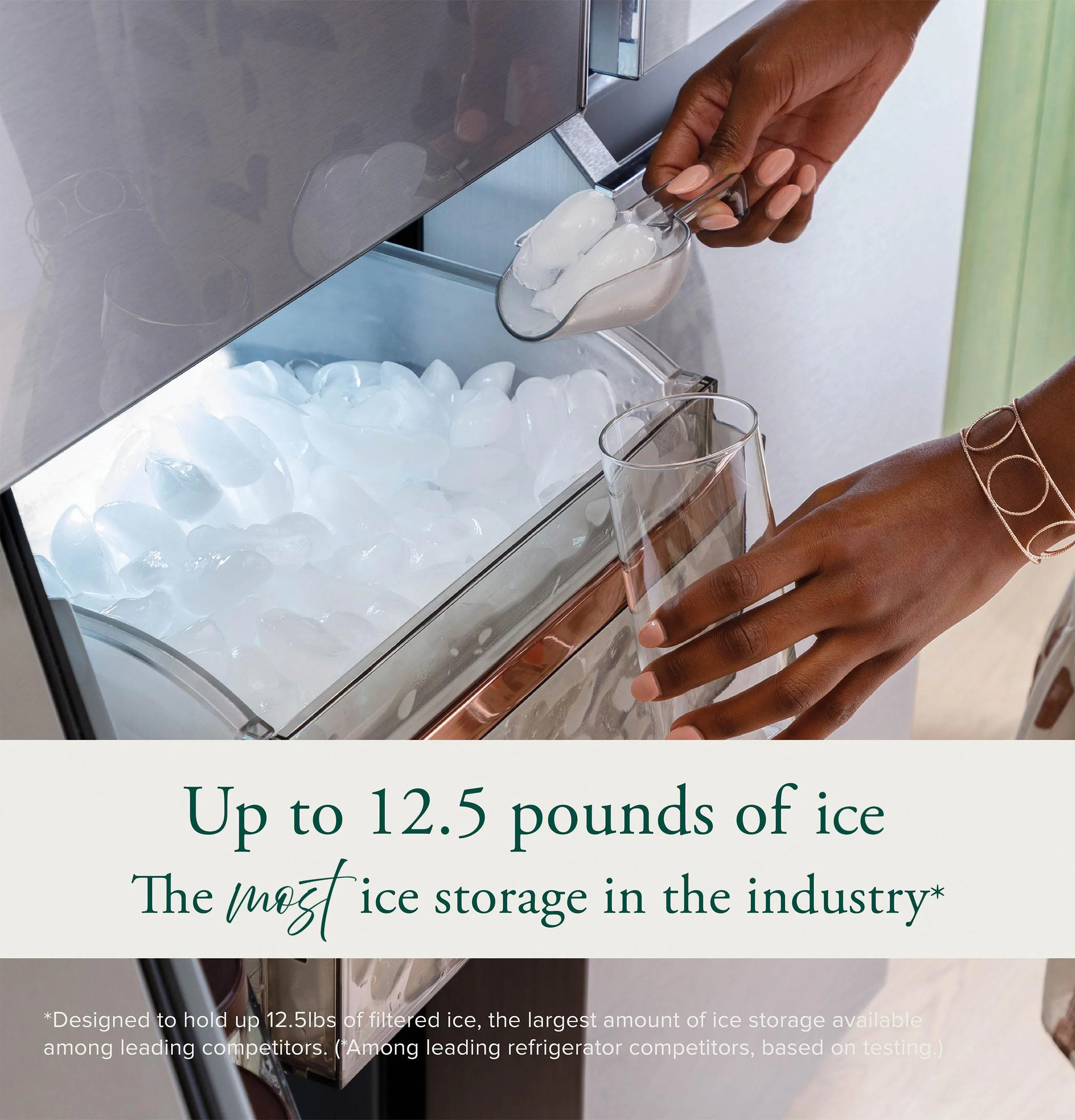 Cafe CHE23DM5WS5 CAF(EBACK)™ ENERGY STAR® 22.9 Cu. Ft. Smart Counter-Depth Quad-Door Refrigerator in Platinum Glass with Dual-Dispense AutoFill Pitcher - Image 10
