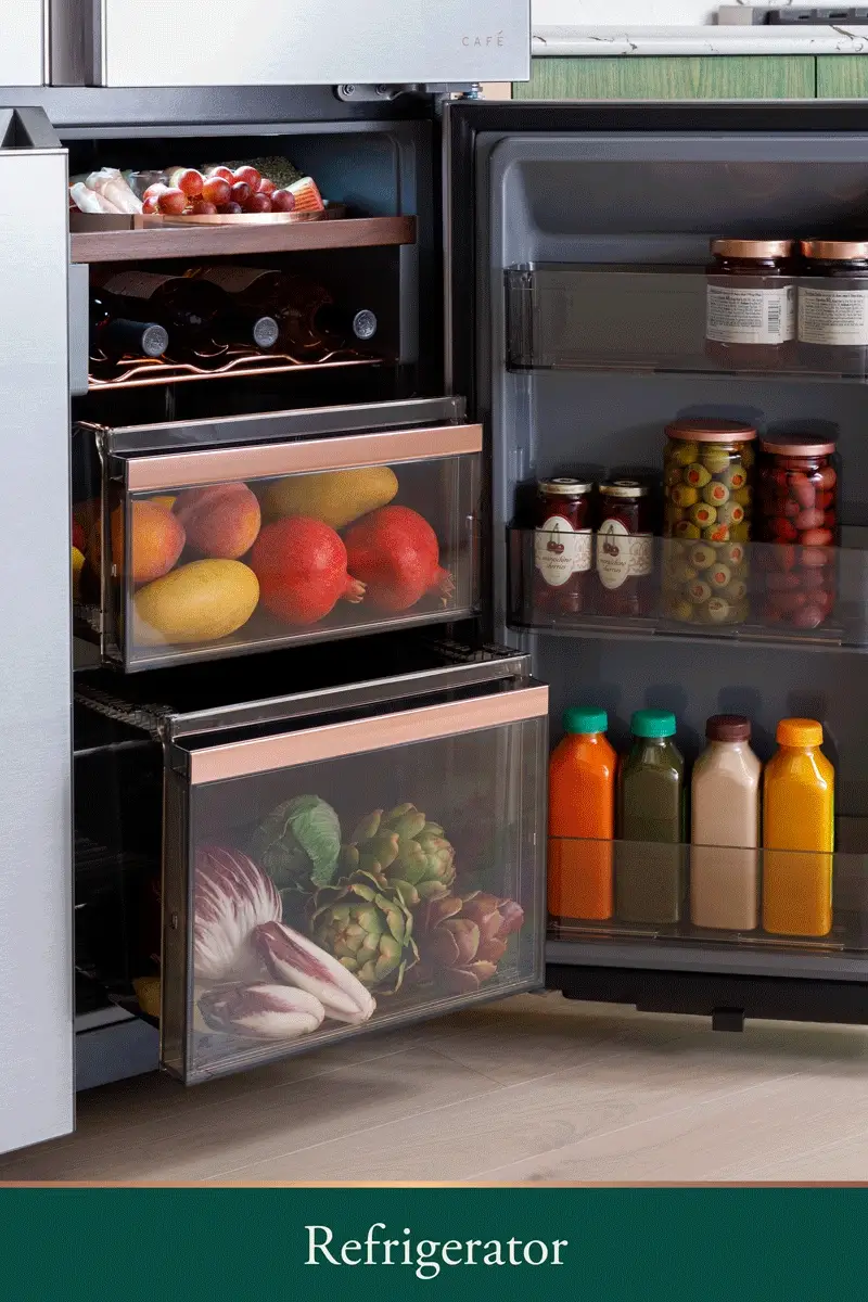 Cafe CHE23DM5WS5 CAF(EBACK)™ ENERGY STAR® 22.9 Cu. Ft. Smart Counter-Depth Quad-Door Refrigerator in Platinum Glass with Dual-Dispense AutoFill Pitcher - Image 28