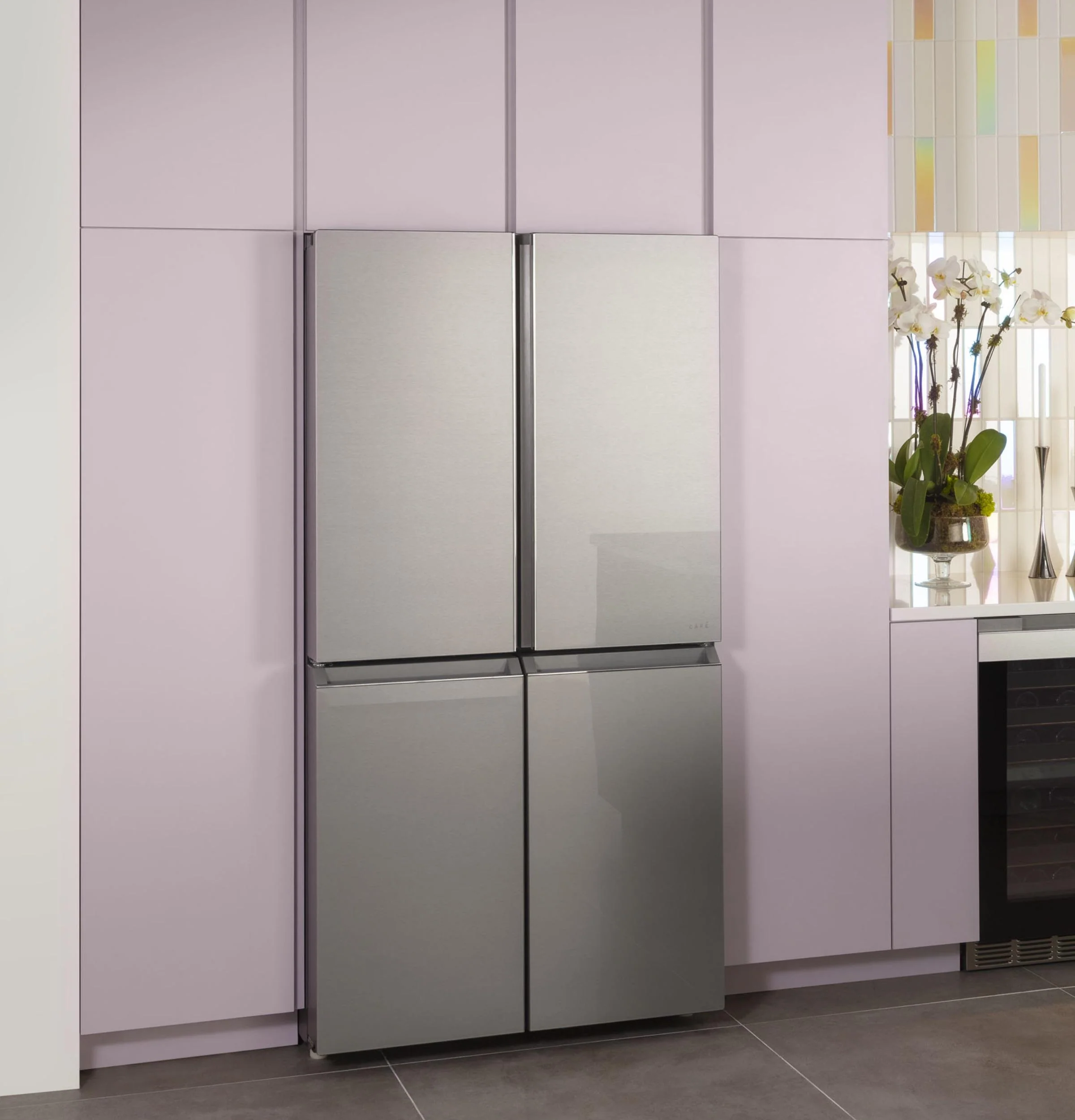Cafe CHE23DM5WS5 CAF(EBACK)™ ENERGY STAR® 22.9 Cu. Ft. Smart Counter-Depth Quad-Door Refrigerator in Platinum Glass with Dual-Dispense AutoFill Pitcher - Image 31