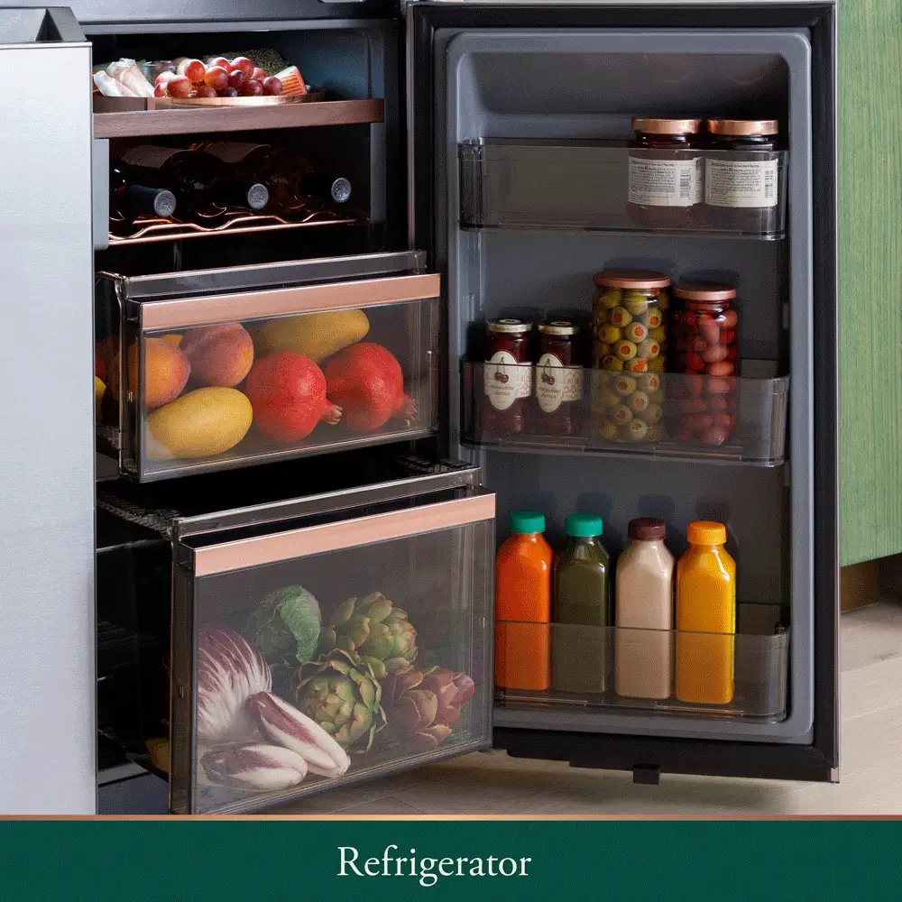 Cafe CHE23DM5WS5 CAF(EBACK)™ ENERGY STAR® 22.9 Cu. Ft. Smart Counter-Depth Quad-Door Refrigerator in Platinum Glass with Dual-Dispense AutoFill Pitcher - Image 5