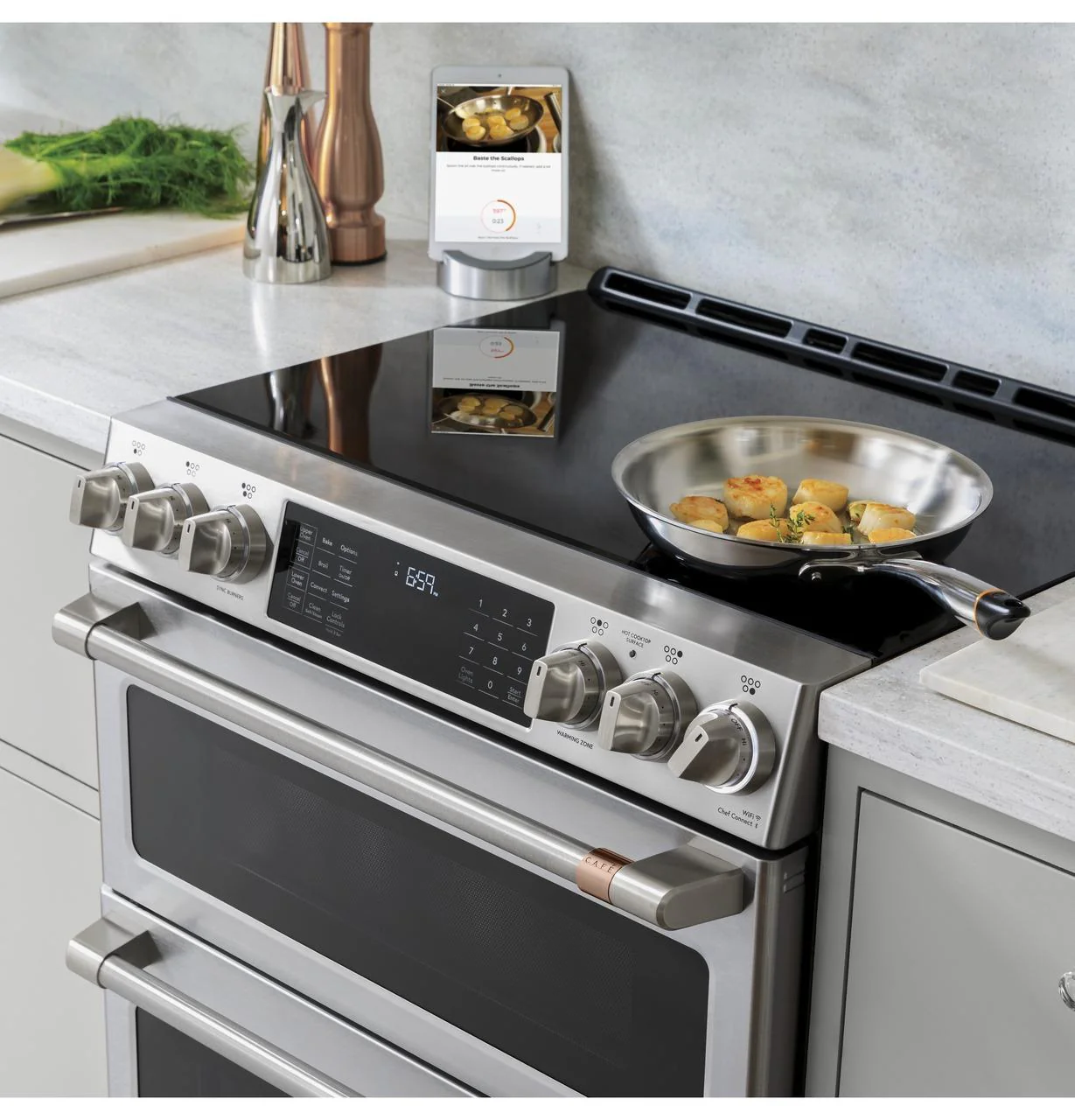 Cafe CHS900P2MS1 CAF(EBACK)™ 30" Smart Slide-In, Front-Control, Induction and Convection Range with Warming Drawer - Image 11