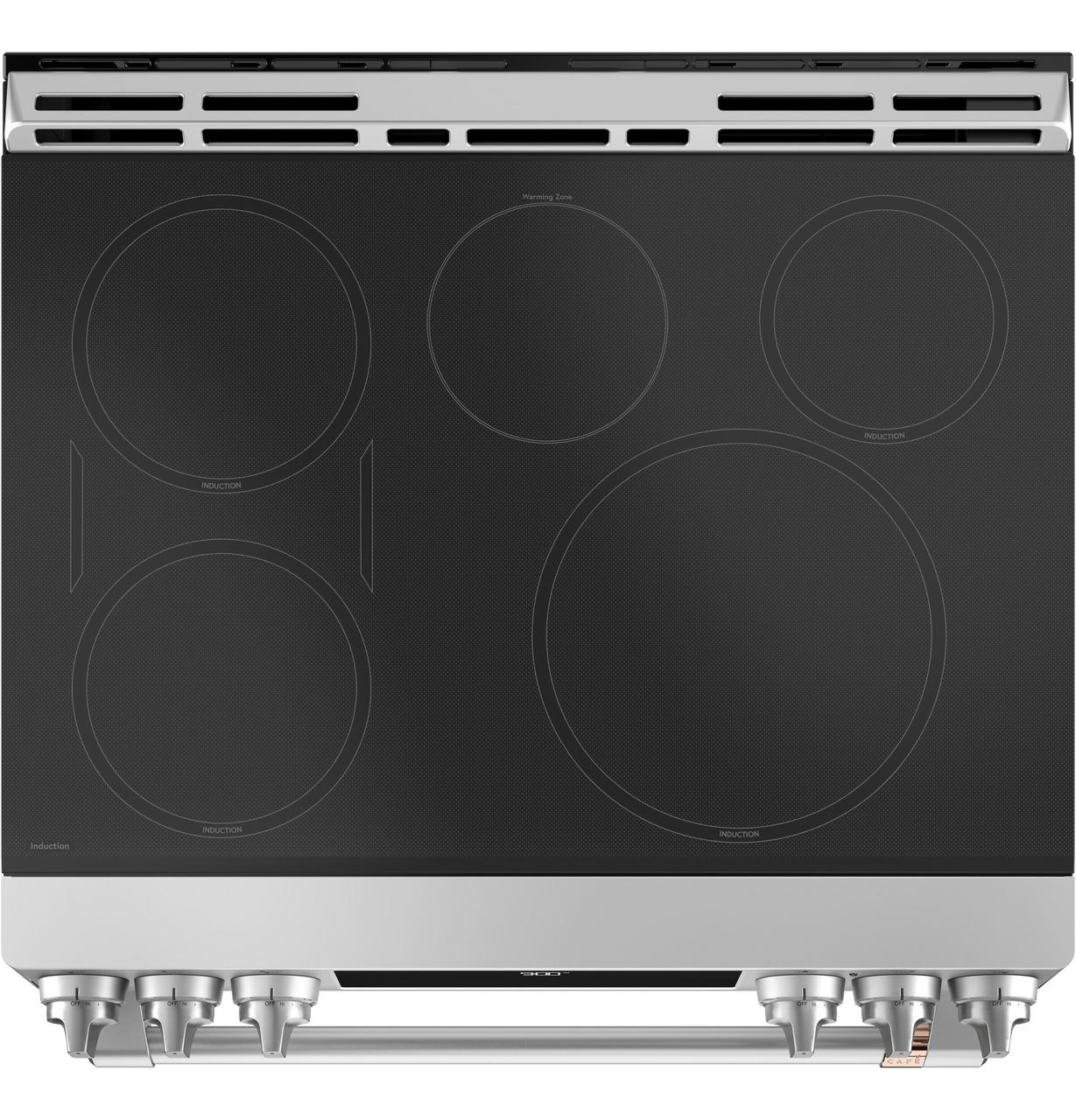 Cafe CHS900P2MS1 CAF(EBACK)™ 30" Smart Slide-In, Front-Control, Induction and Convection Range with Warming Drawer - Image 4
