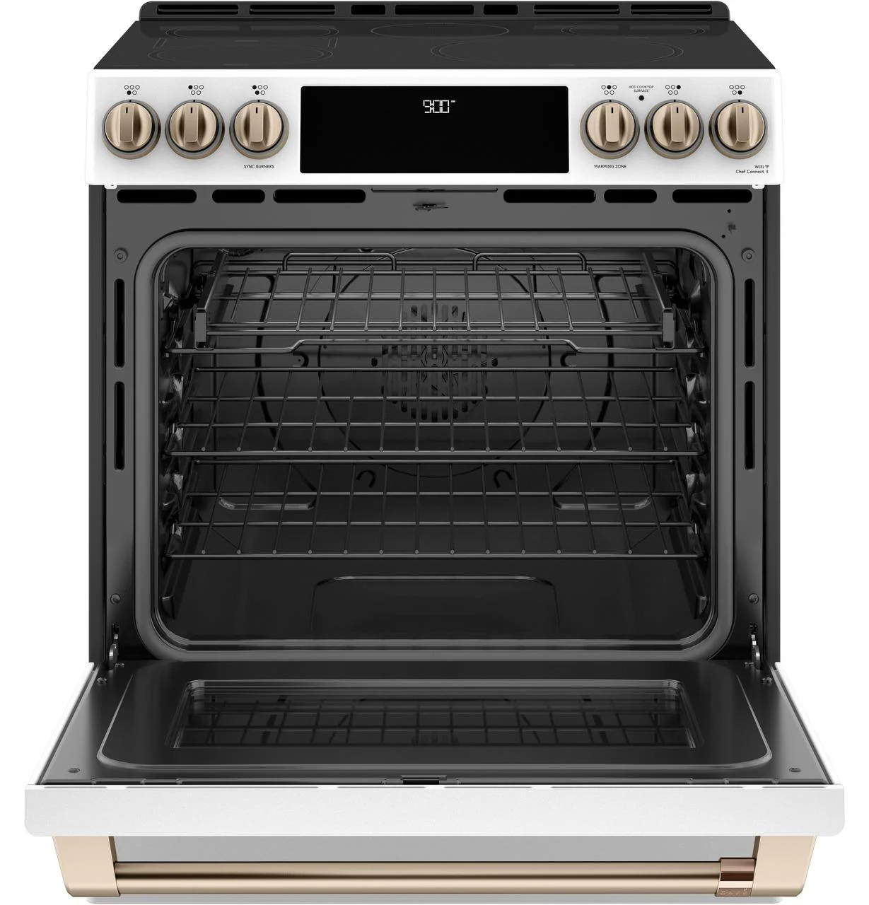 Cafe CHS900P4MW2 CAF(EBACK)™ 30" Smart Slide-In, Front-Control, Induction and Convection Range with Warming Drawer - Image 2