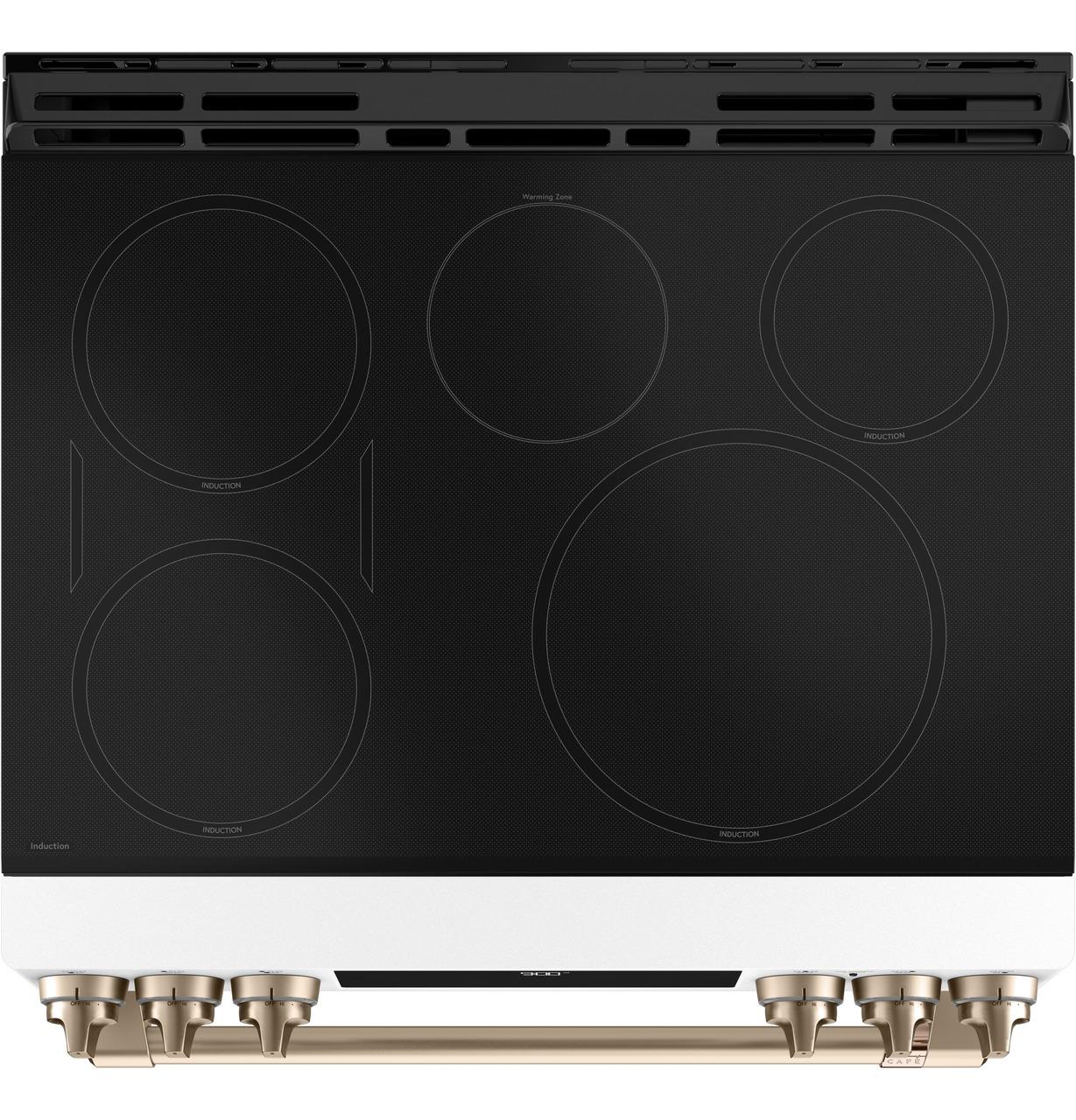 Cafe CHS900P4MW2 CAF(EBACK)™ 30" Smart Slide-In, Front-Control, Induction and Convection Range with Warming Drawer - Image 4