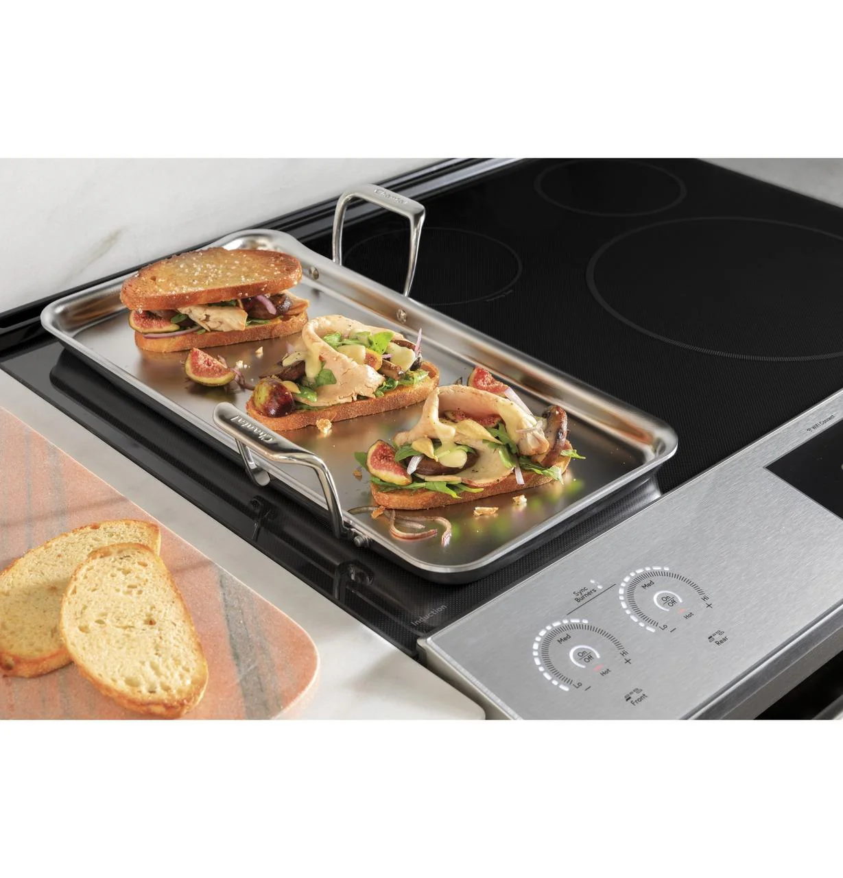 Cafe CHS90XM2NS5 CAF(EBACK)™ 30" Smart Slide-In, Front-Control, Induction and Convection Range with In-Oven Camera in Platinum Glass - Image 12