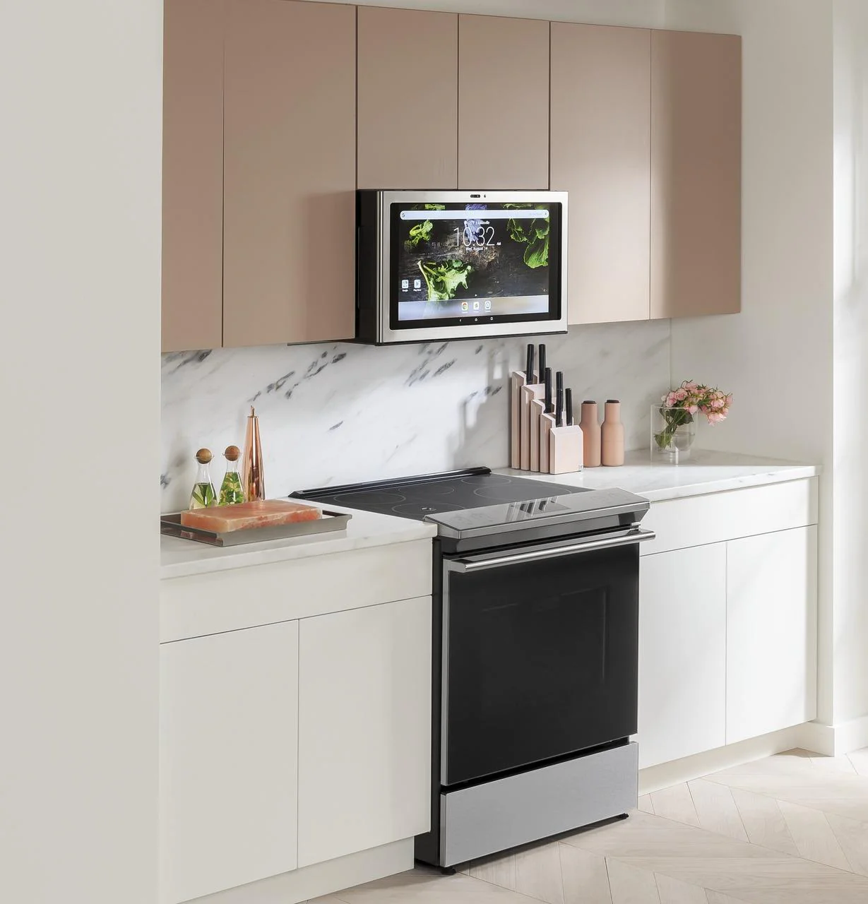 Cafe CHS90XM2NS5 CAF(EBACK)™ 30" Smart Slide-In, Front-Control, Induction and Convection Range with In-Oven Camera in Platinum Glass - Image 7