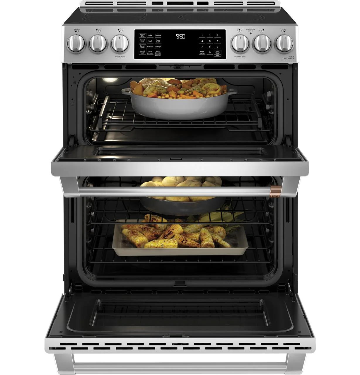 Cafe CHS950P2MS1 CAF(EBACK)™ 30" Smart Slide-In, Front-Control, Induction and Convection Double-Oven Range - Image 6
