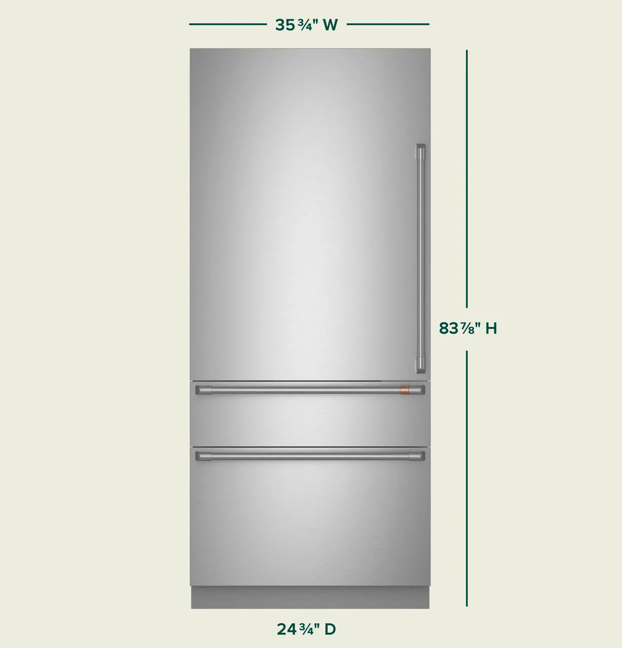 Cafe CIC36LP2VS1 CAF(EBACK)™ 36" Integrated Bottom-Freezer Refrigerator - Image 18