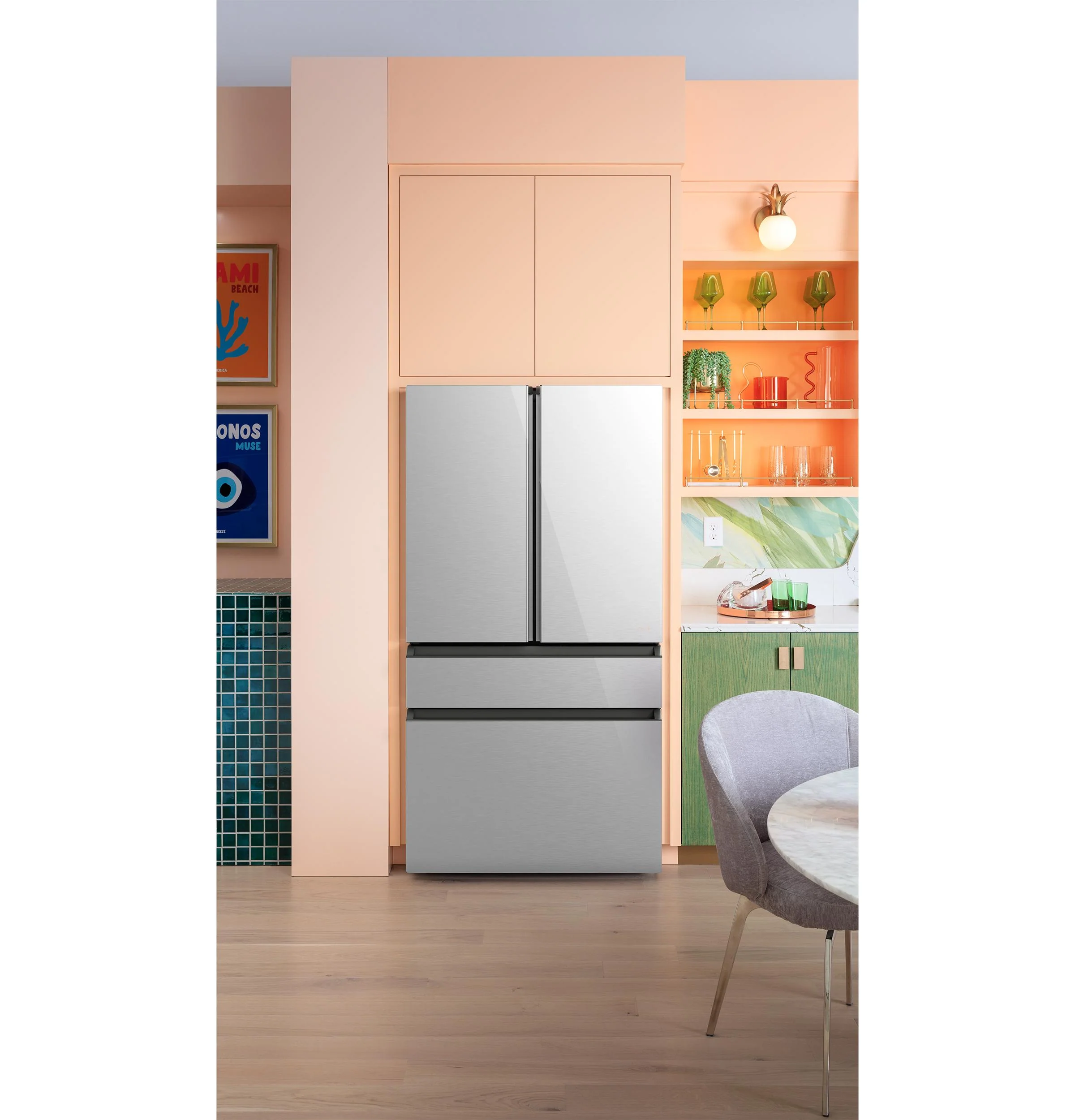 Cafe CJE23DM5WS5 CAF(EBACK)™ ENERGY STAR® 23.2 Cu. Ft. Smart Counter-Depth 4-Door French-Door Refrigerator in Platinum Glass With Dual-Dispense AutoFill Pitcher - Image 18